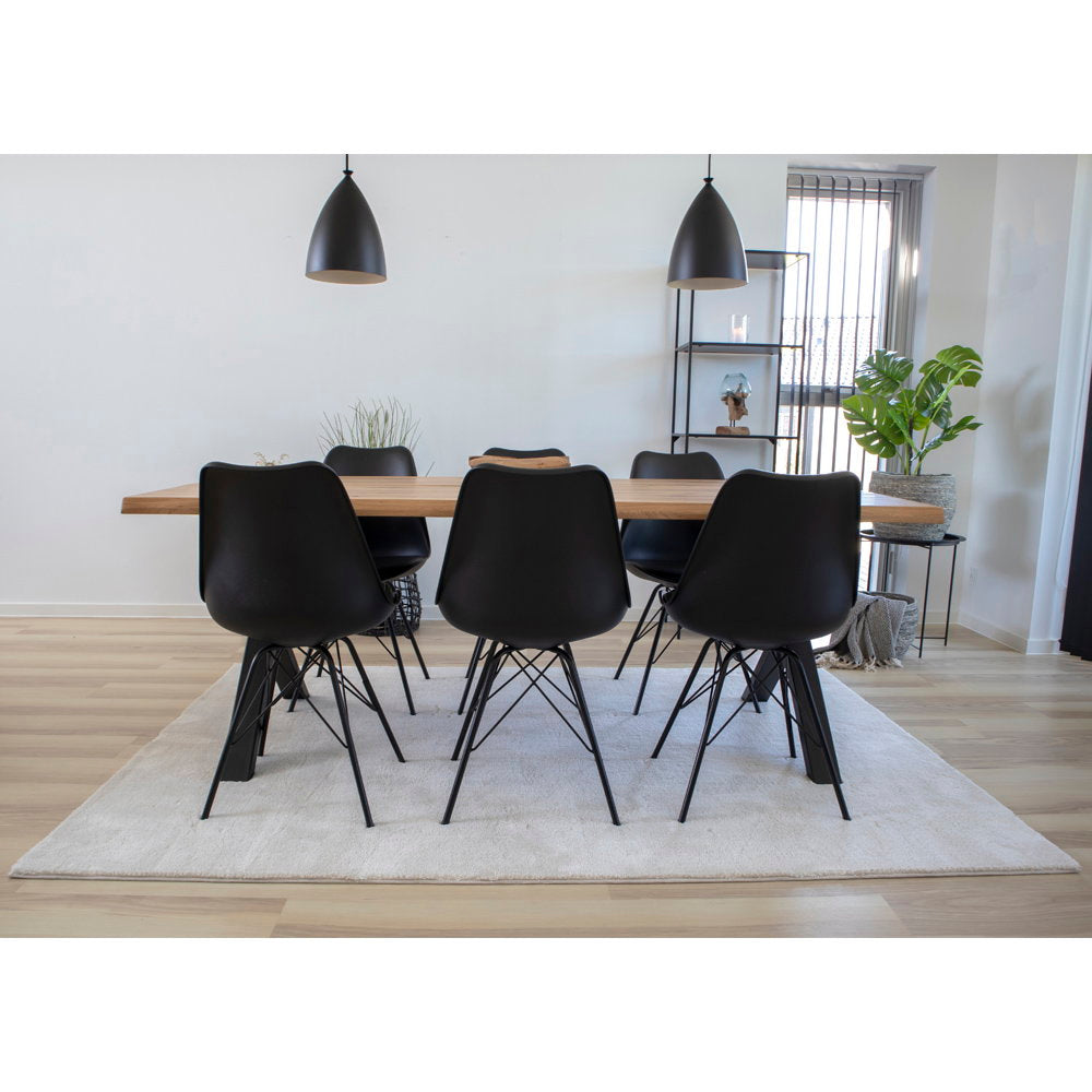 Oslo eetkamerstoel in zwart, set van 2