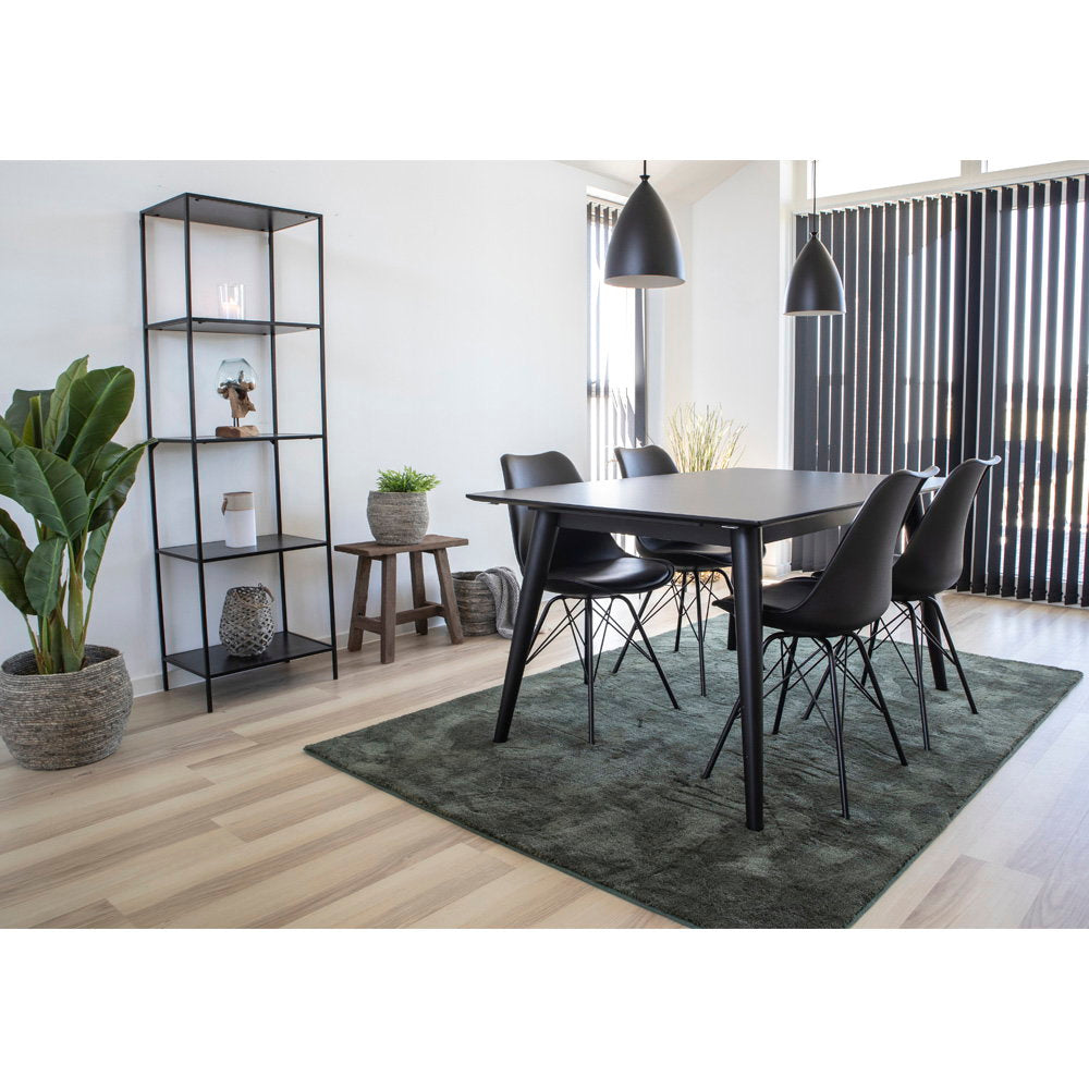 Oslo eetkamerstoel in zwart, set van 2