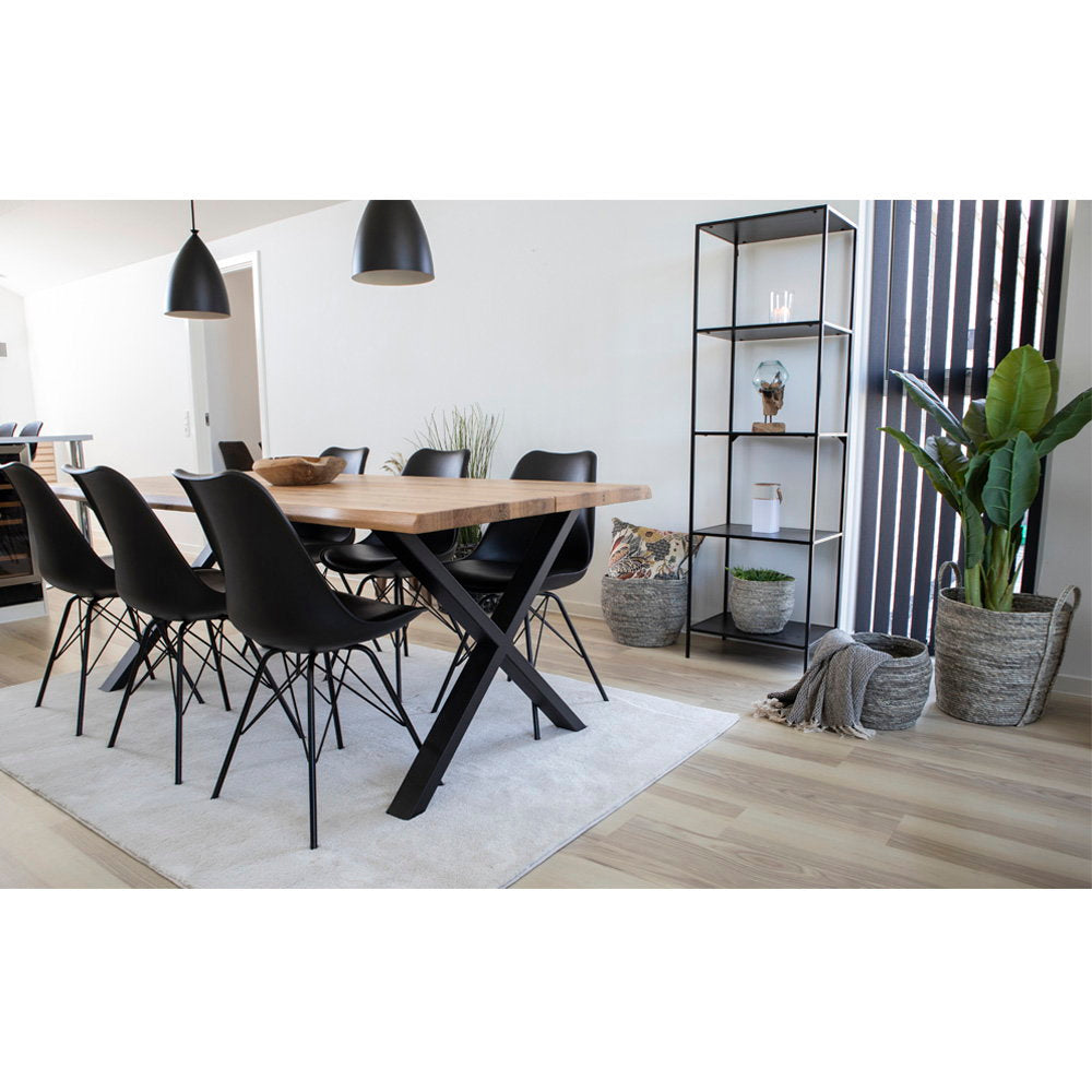 Oslo eetkamerstoel in zwart, set van 2