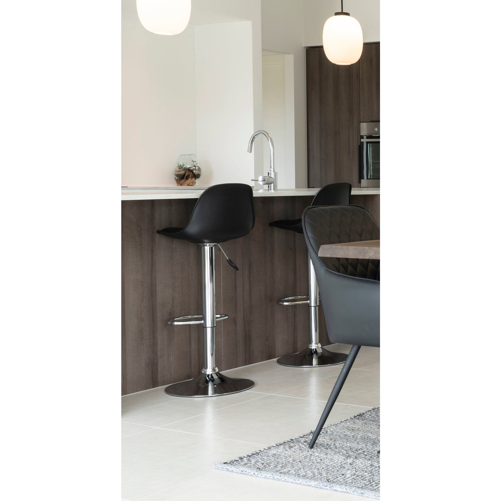 Trondheim Barstoel in Lederlook, set van 2