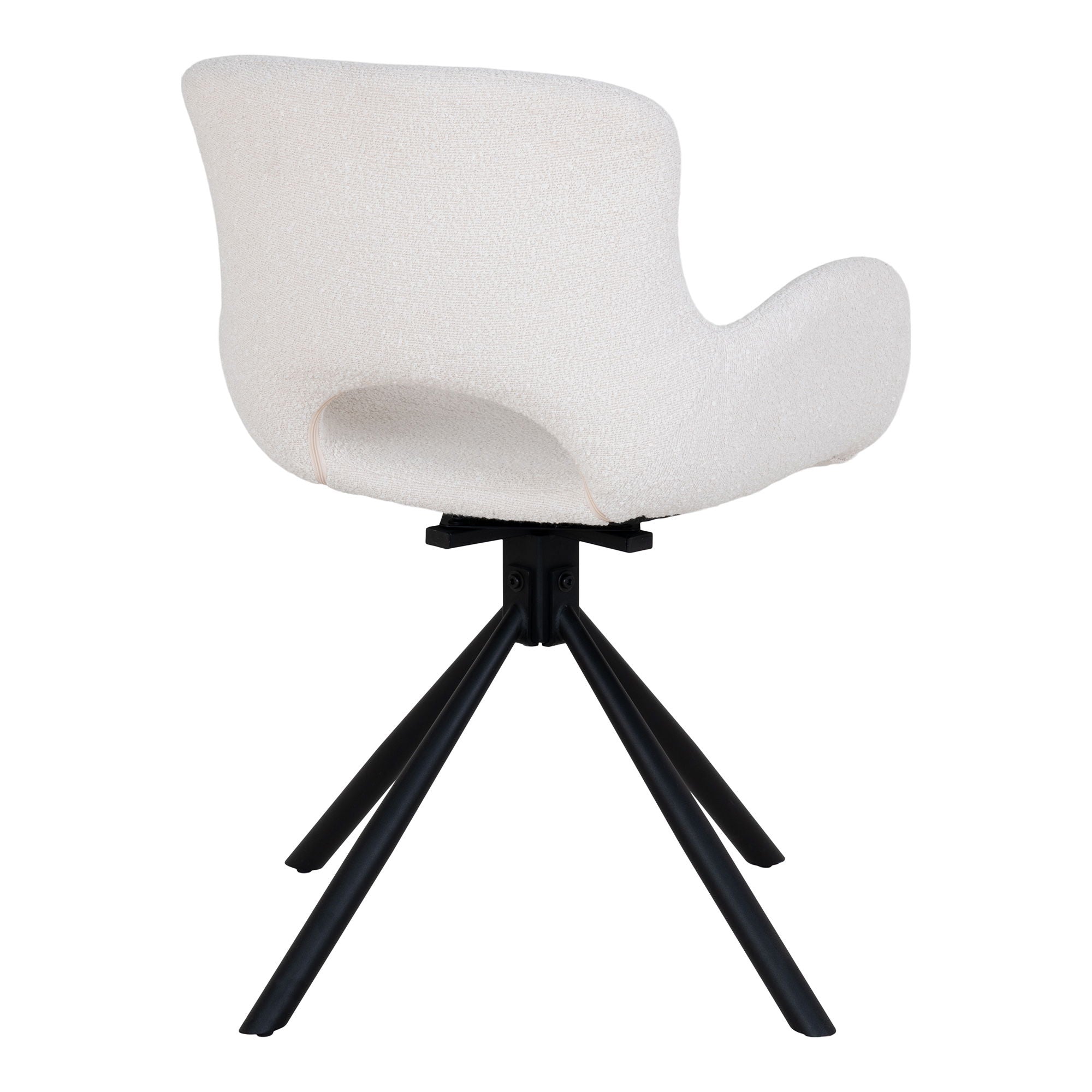 Amorim eetkamerstoel  swivel in off-white bouclé, set van 2