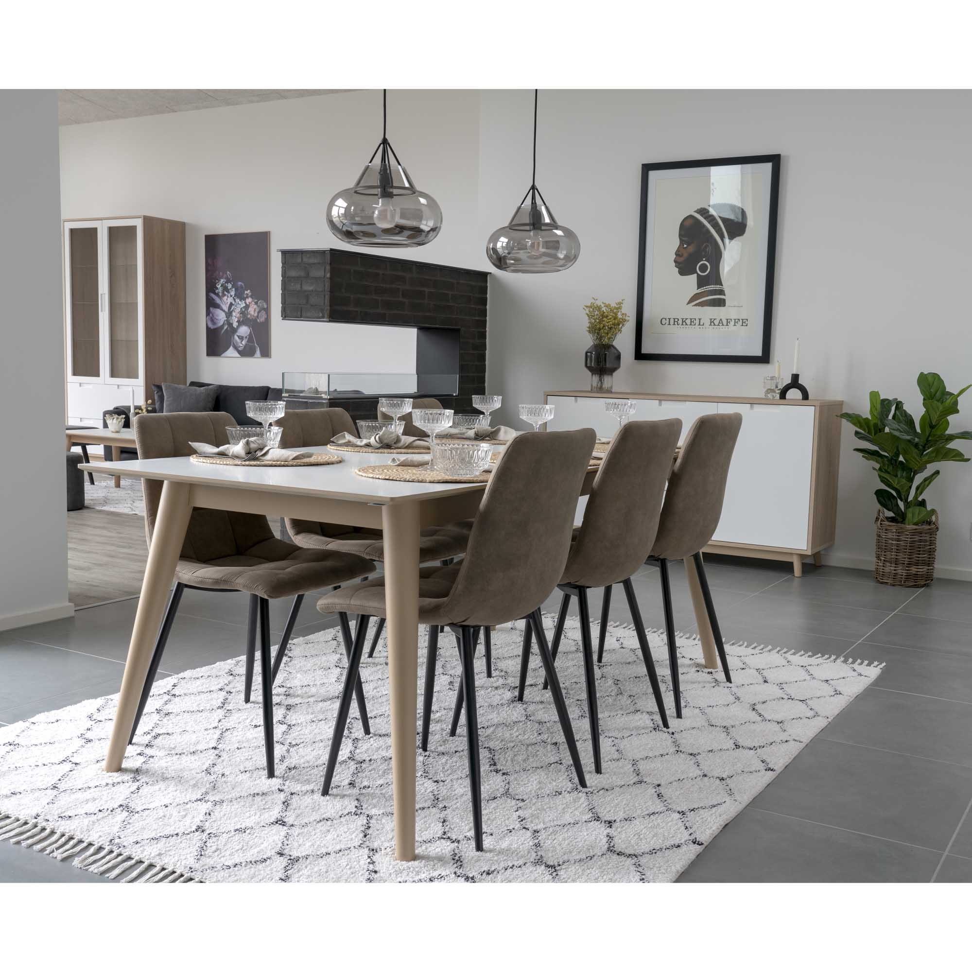 Middelfar eetkamerstoel, set van 2