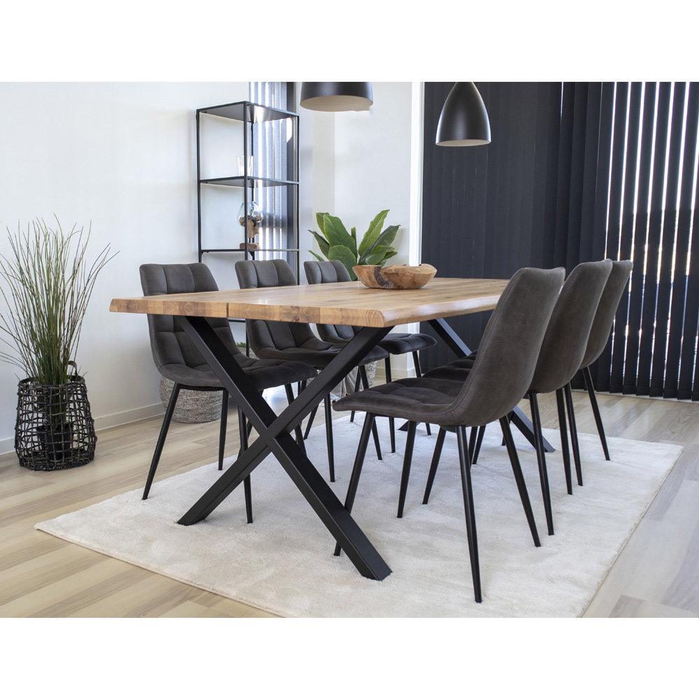 Middelfar microvezel in antraciet, set van 2