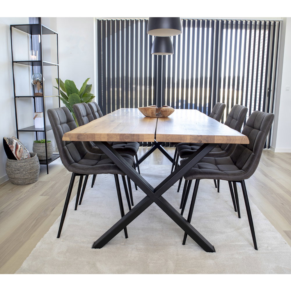 Middelfar microvezel in antraciet, set van 2