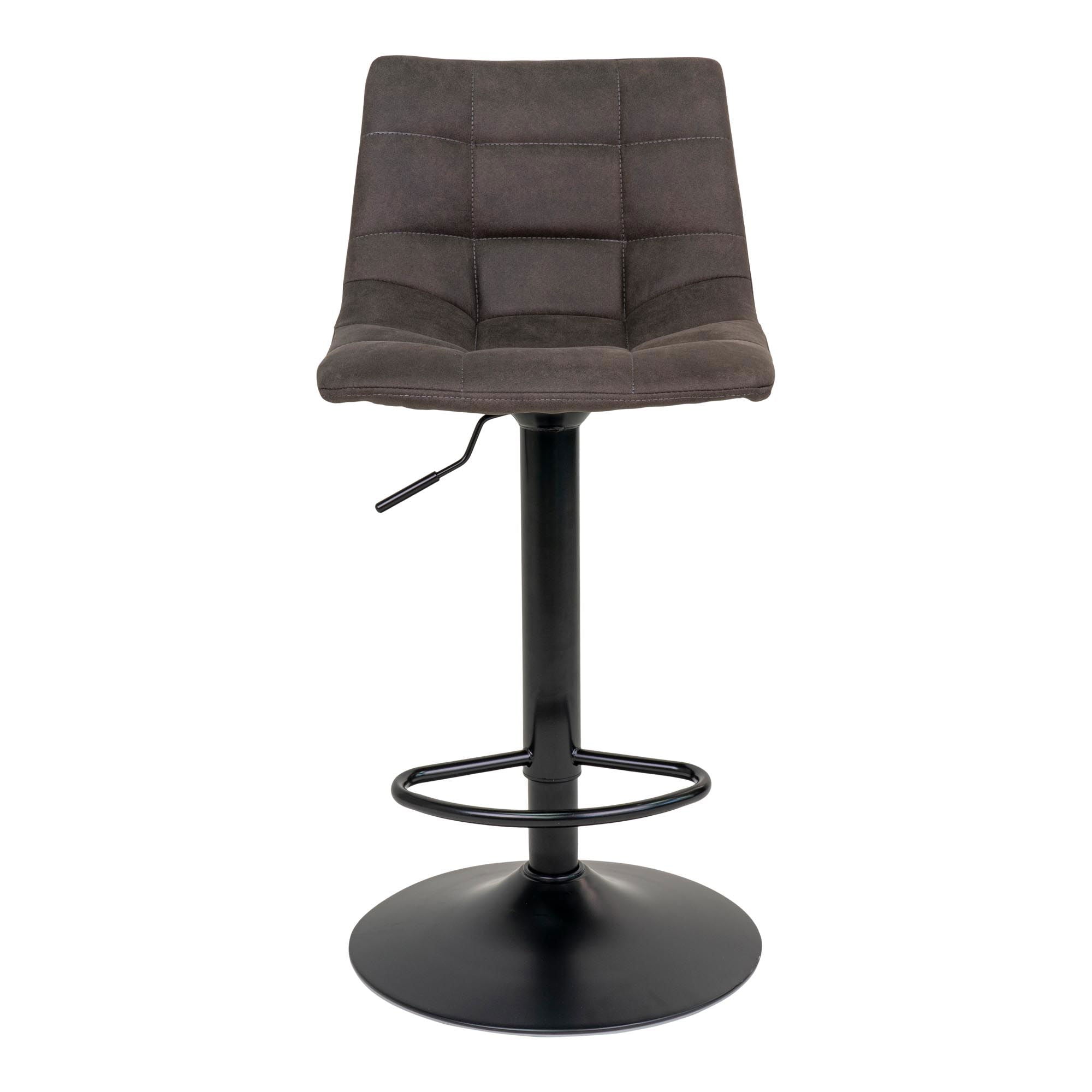Middelfart barstoel in antraciet microfiber, set van 2