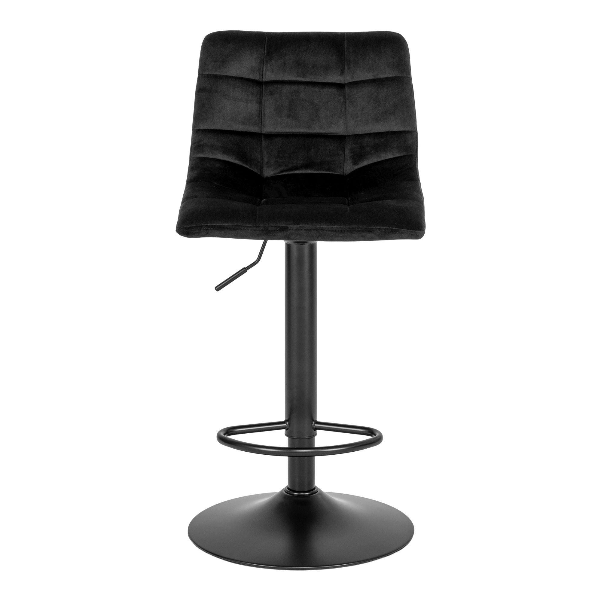 Middelfart barstoel in zwart velvet, set van 2