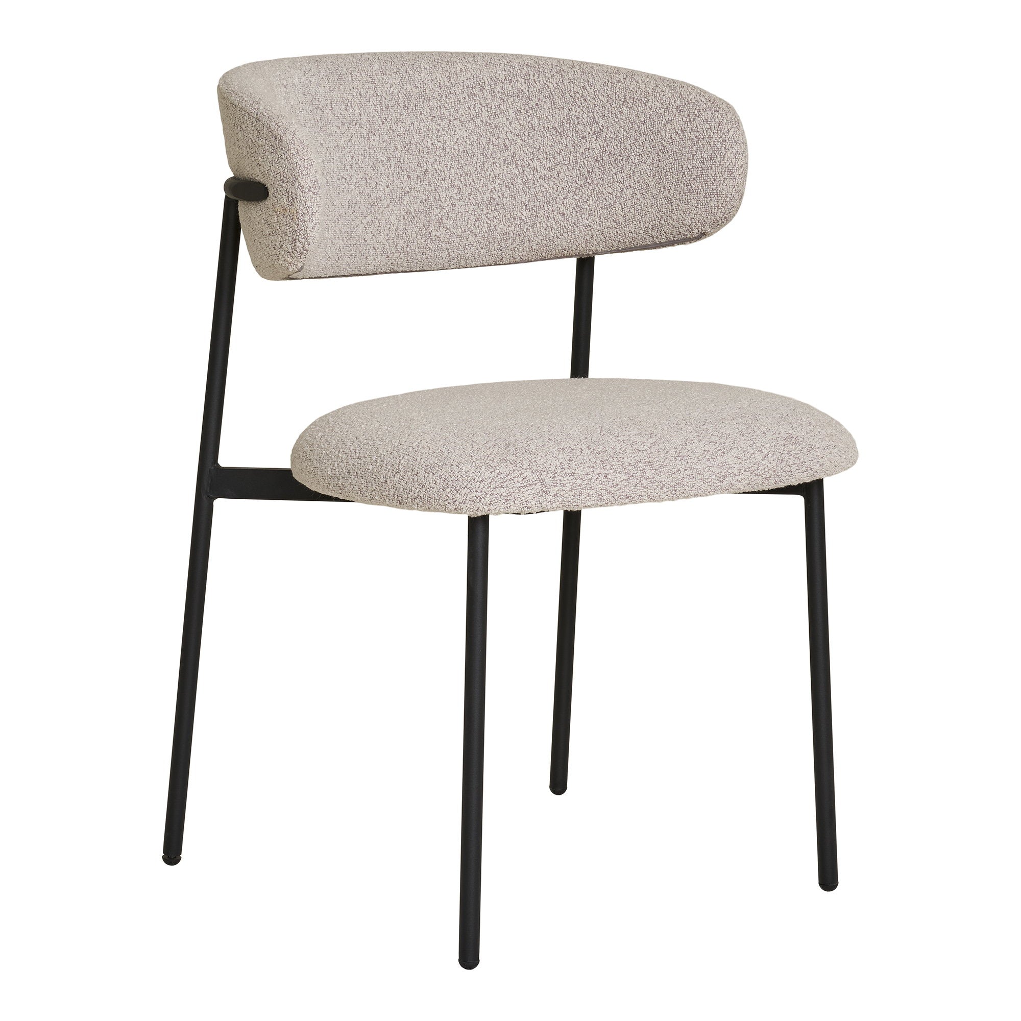 Mira eetkamerstoel in bouclé, set van 2