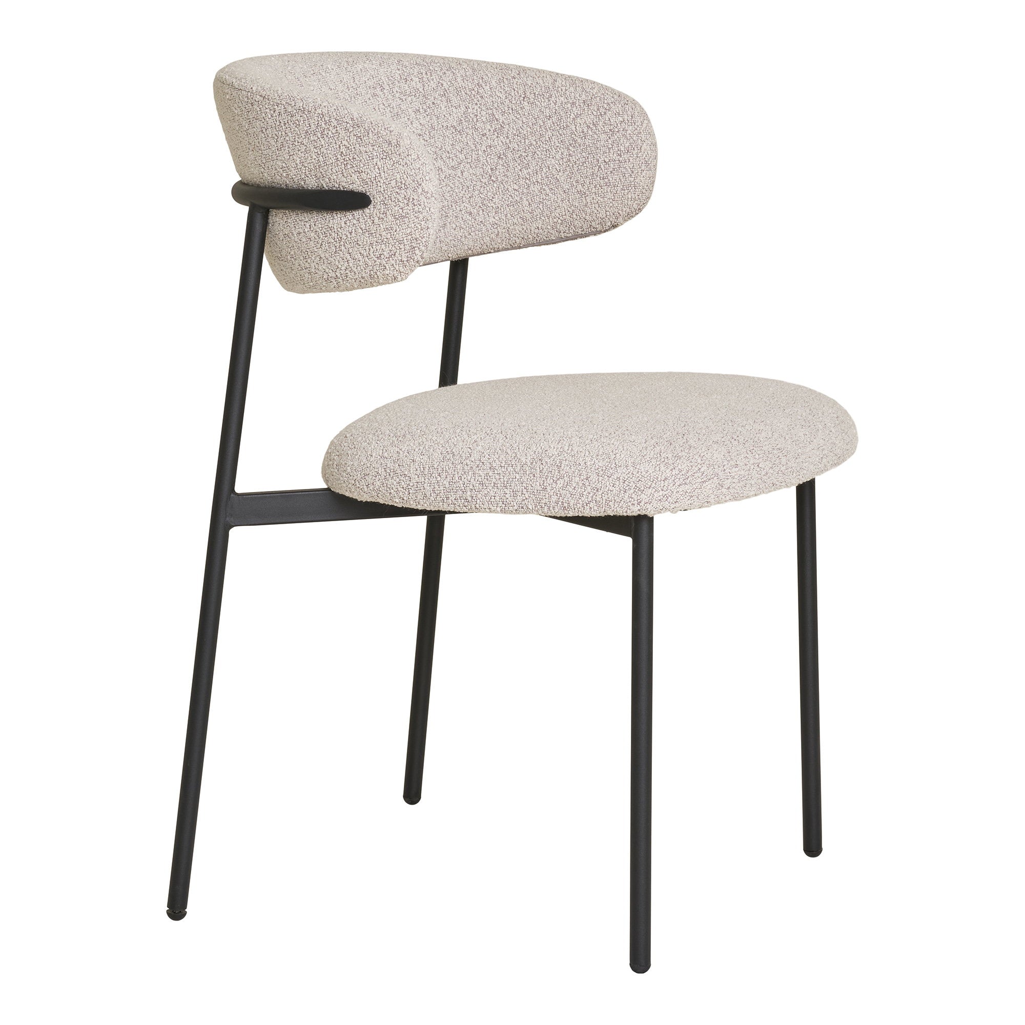 Mira eetkamerstoel in bouclé, set van 2