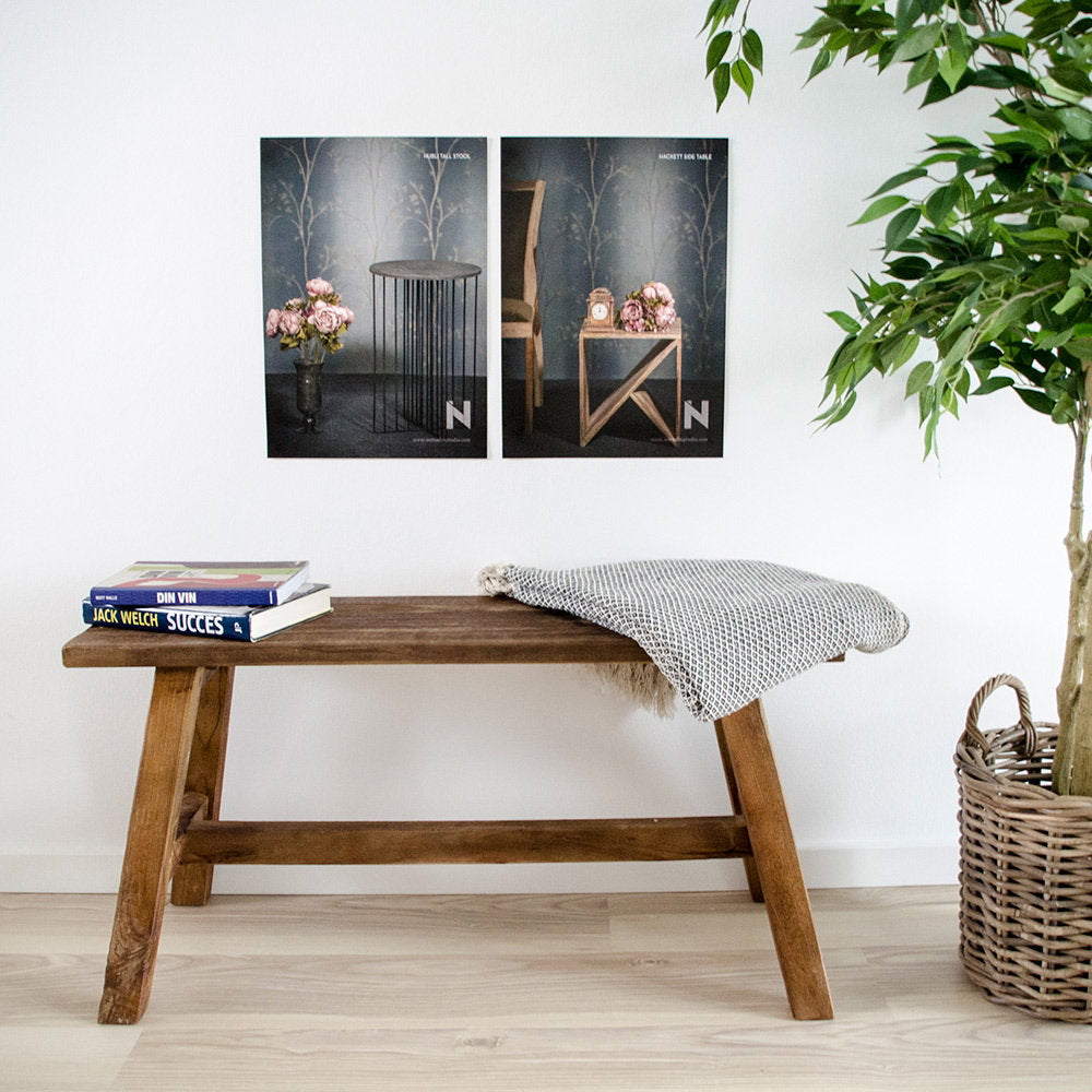 Barcelona bankje, teak, natural
