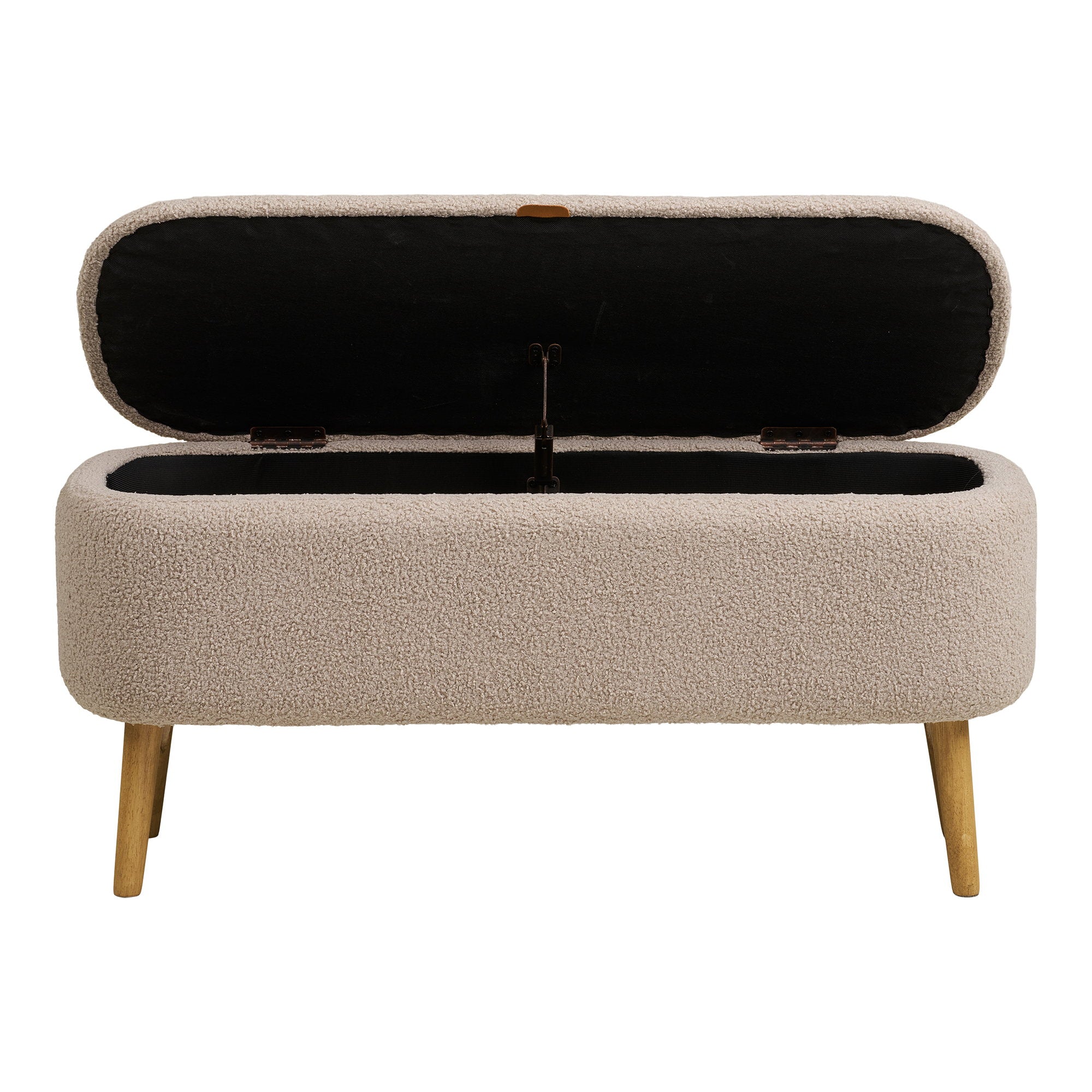 Harlow opbergbankje in bouclé 95x37x45 cm