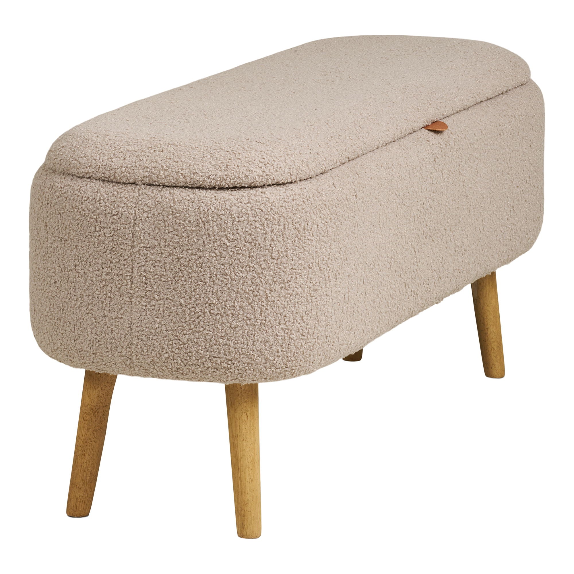 Harlow opbergbankje in bouclé 95x37x45 cm