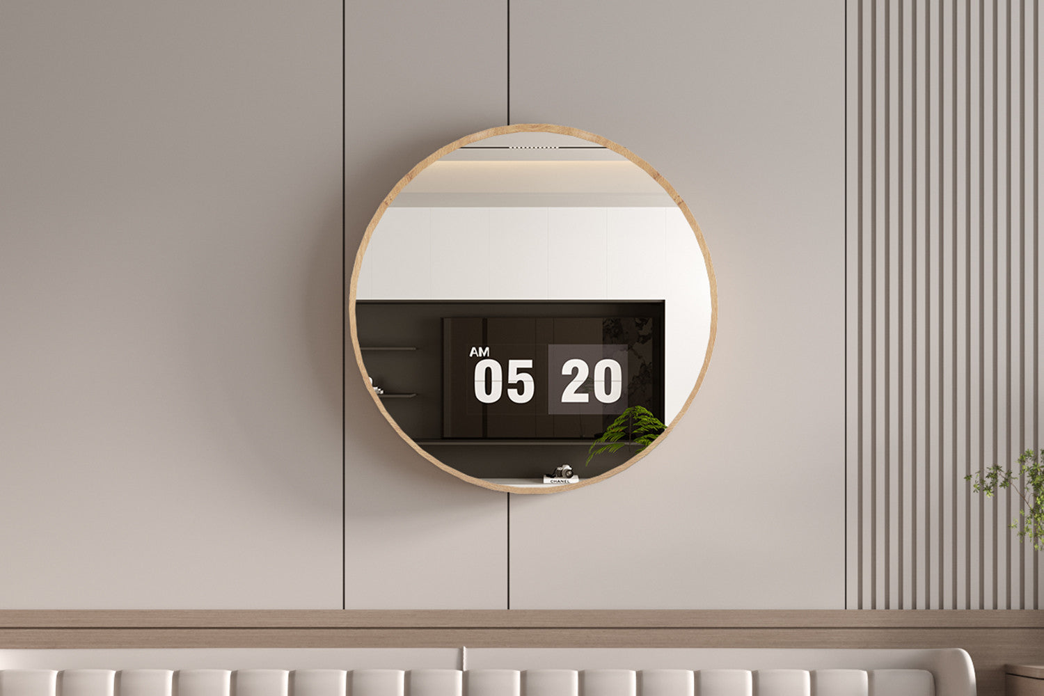 Spiegel 'Roxy' 80x80 Oude eik