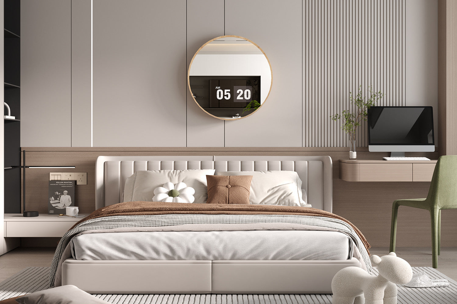 Spiegel 'Roxy' 80x80 Oude eik