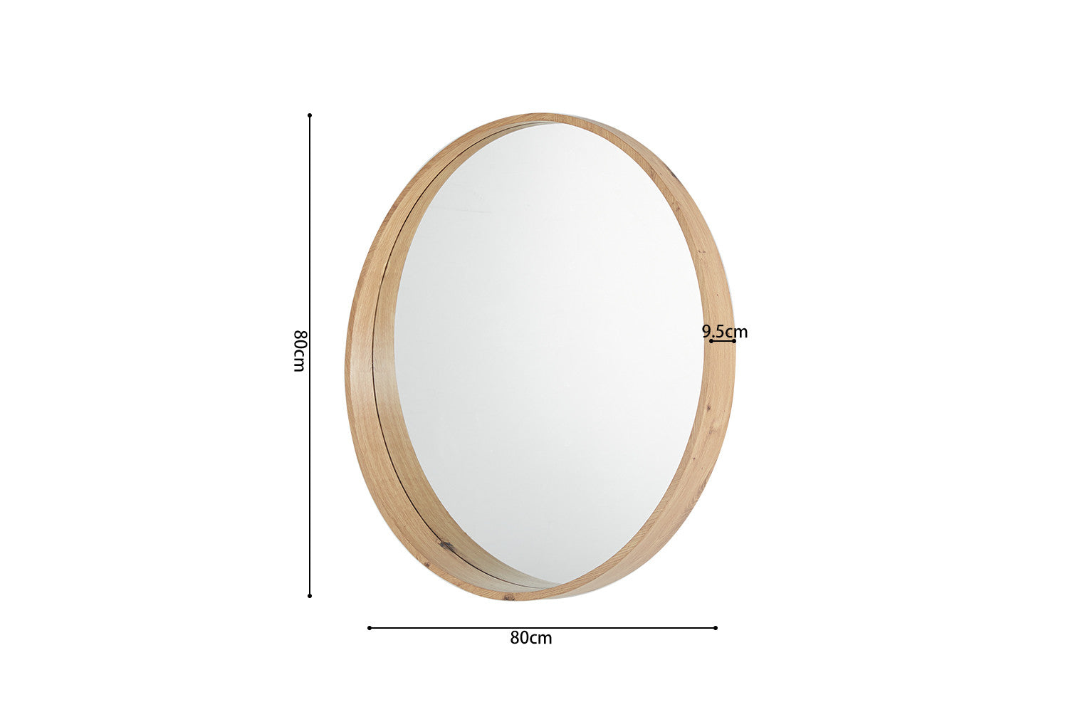 Spiegel 'Roxy' 80x80 Oude eik