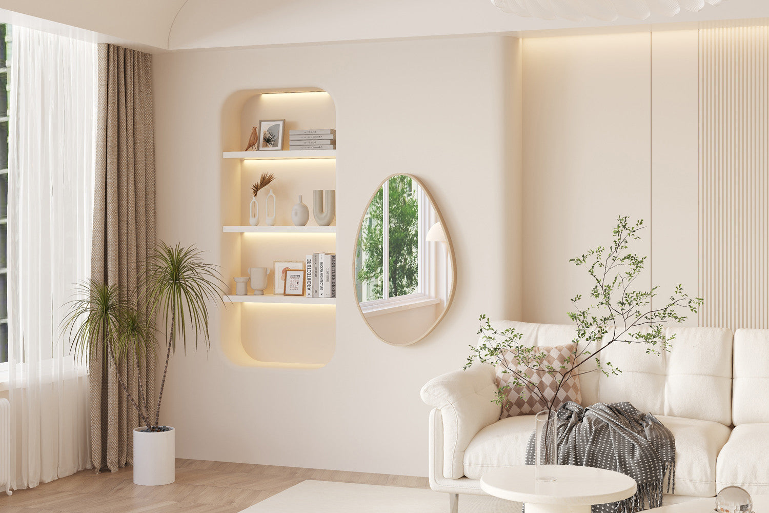 Spiegel 'Rana' 80x50 Oude eik