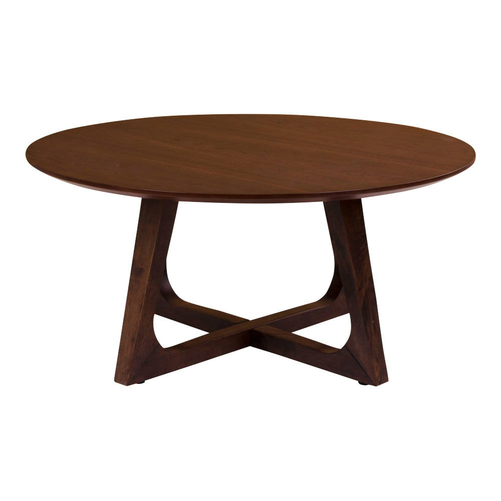 Hellerup salontafel, walnut veneer ø75x36 cm