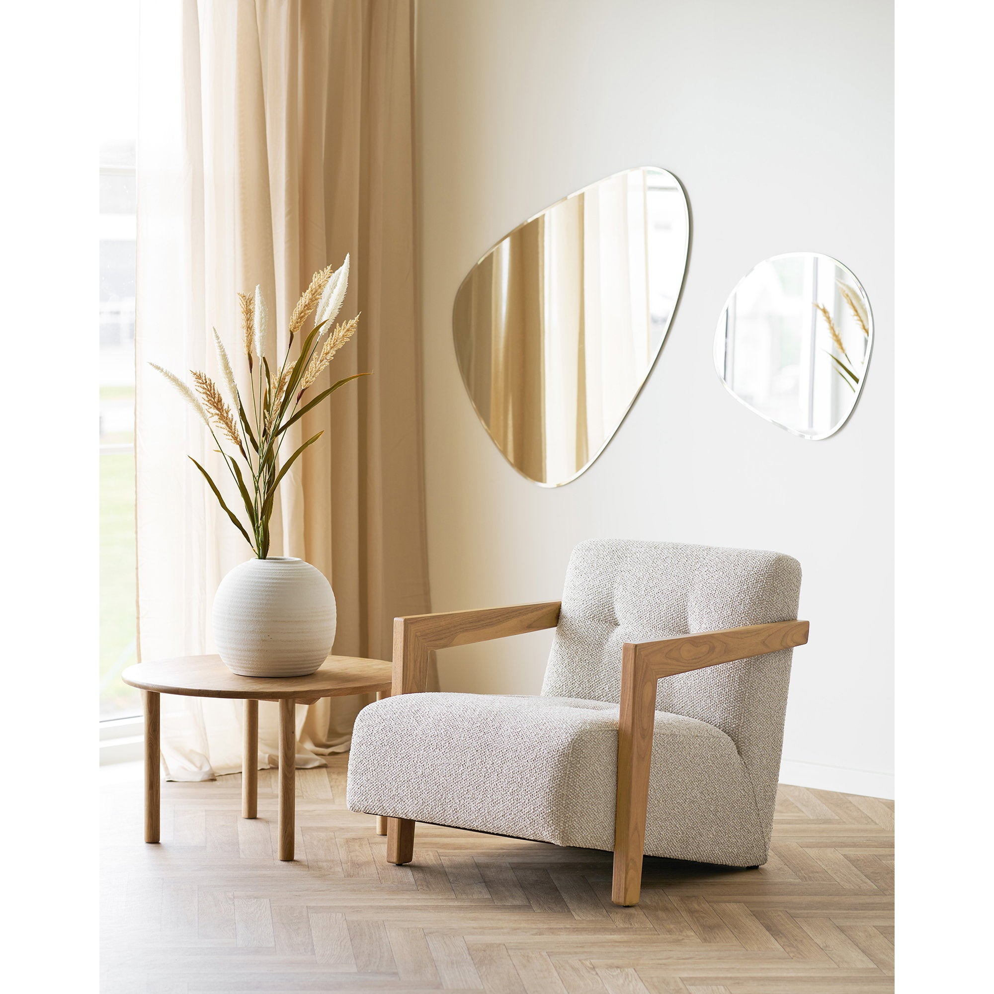 Jena salontafel in natural, ø70X40 cm