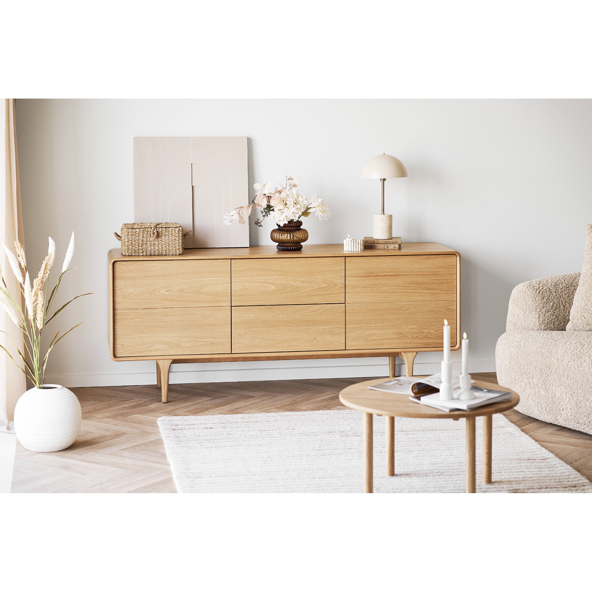 Jena salontafel in natural, ø70X40 cm