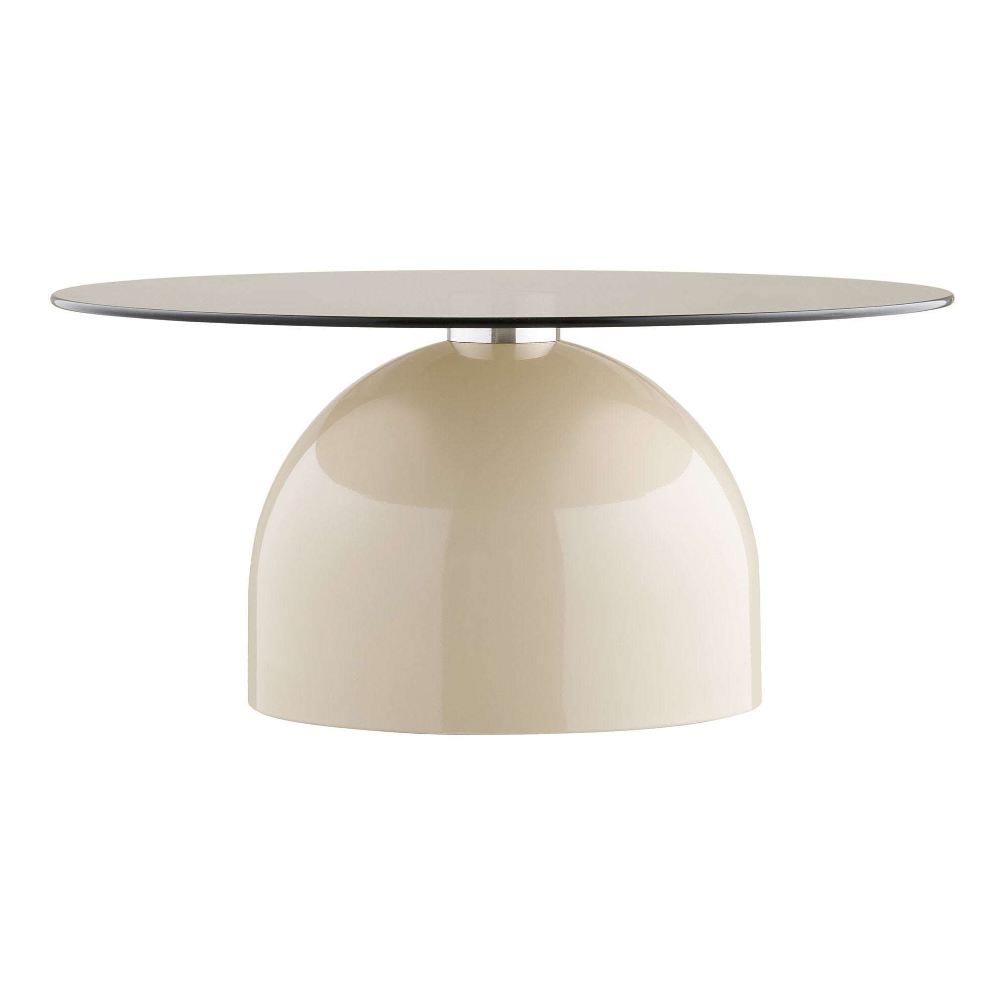 Ravello salontafel, tempered glas/metal, grijs/beige  ø70x33 cm
