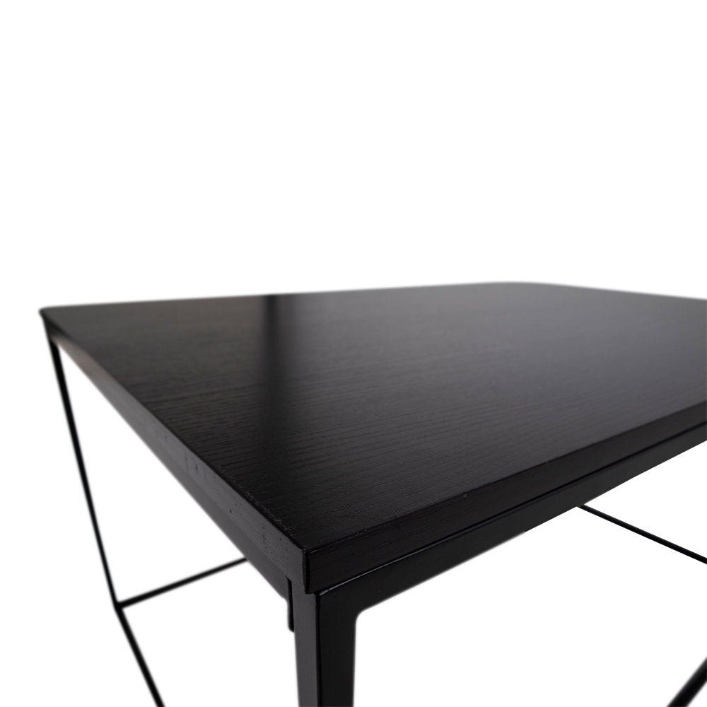 Vita salontafel met zwarte frame, 60x90x45 cm