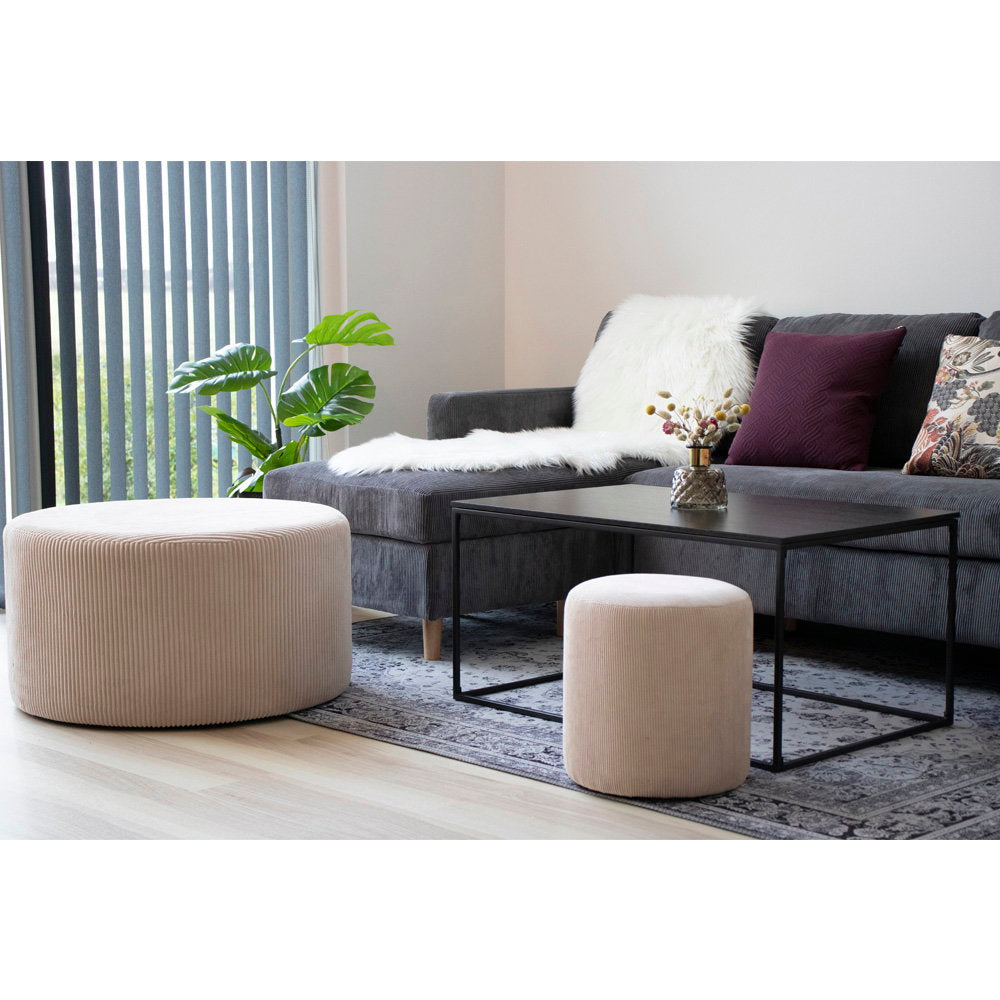 Vita salontafel met zwarte frame, 60x90x45 cm