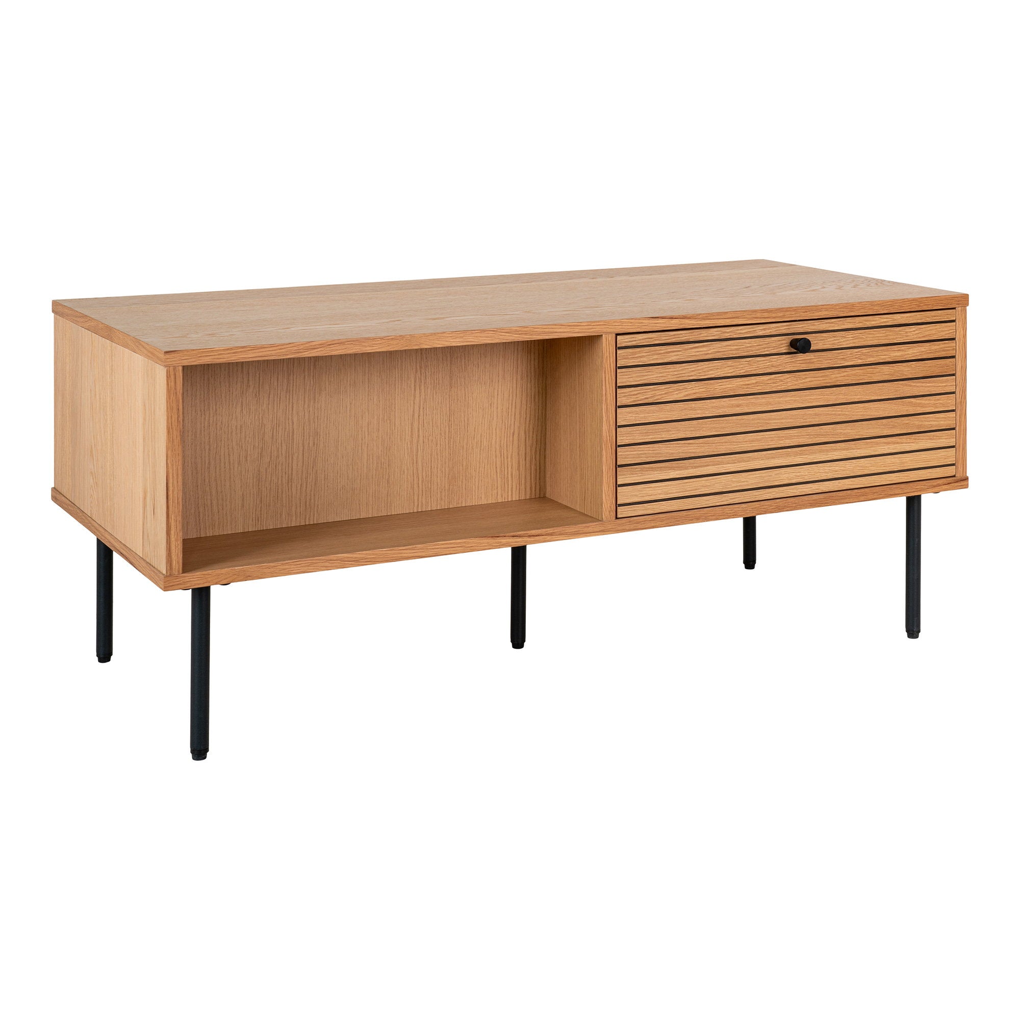 Kyoto salontafel met lades in oak veneer, 50x100x45 cm