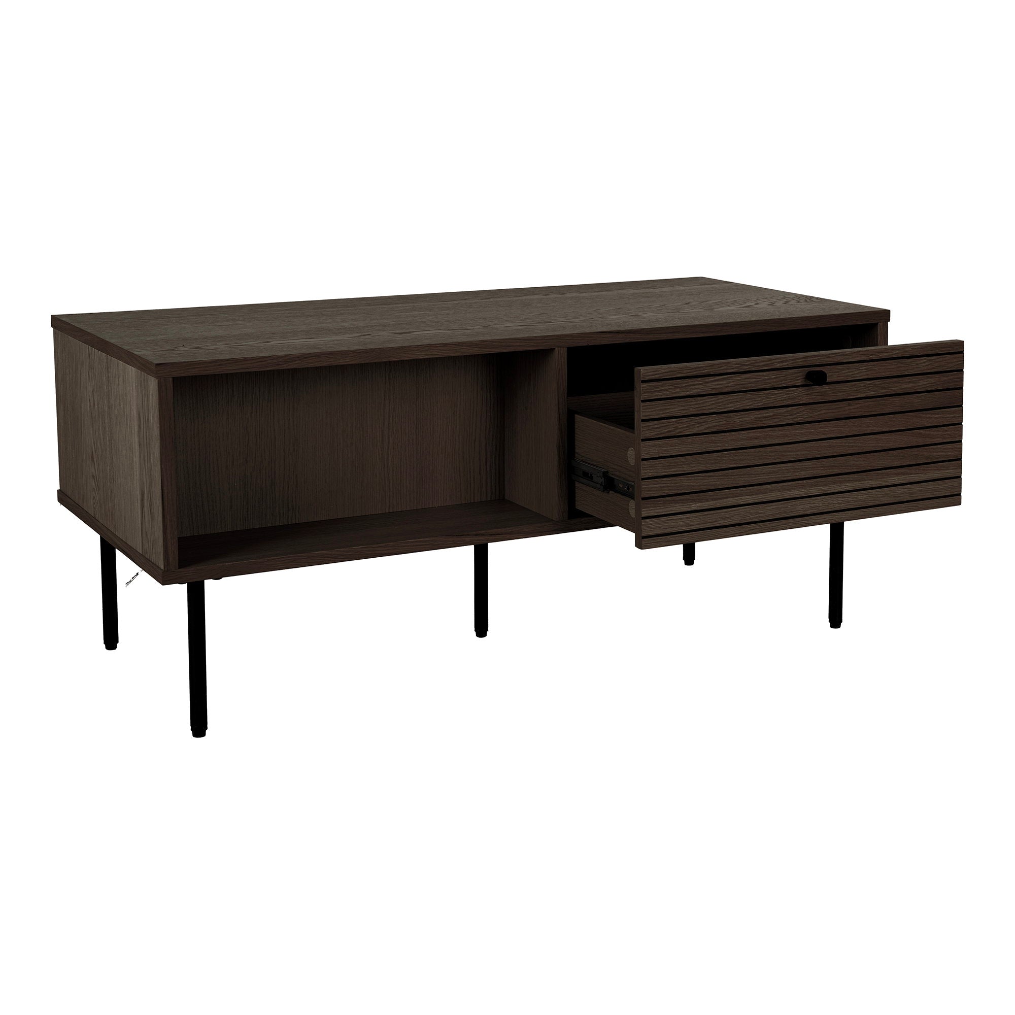 Kyoto salontafel met lades in hout, 50x100x45 cm
