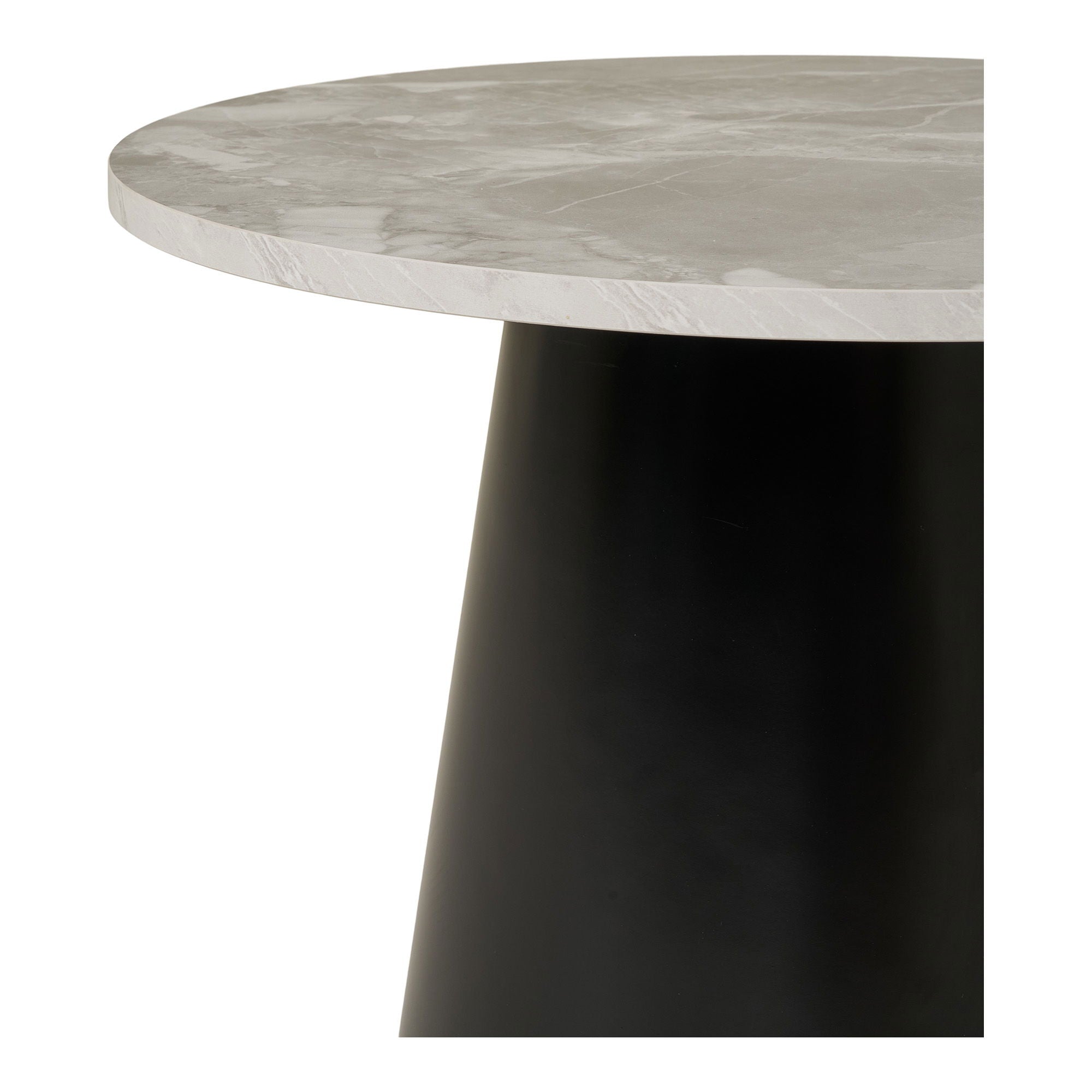 Brito salontafel, marble look, grey/black ø60x45 cm