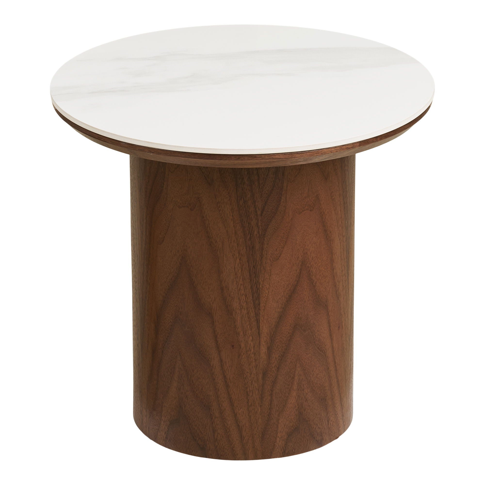Noli bijzettafel keramisch top/ash veneer ø40x38 cm