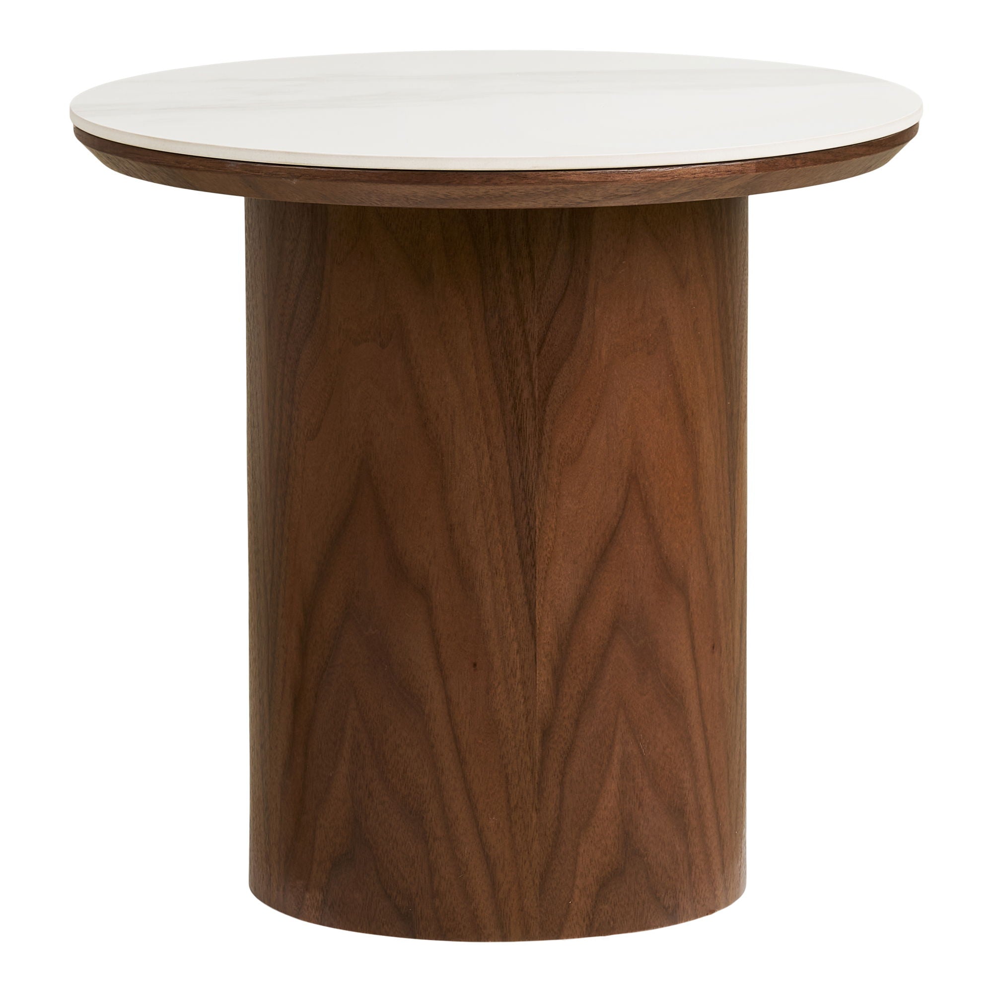Noli bijzettafel keramisch top/ash veneer ø40x38 cm