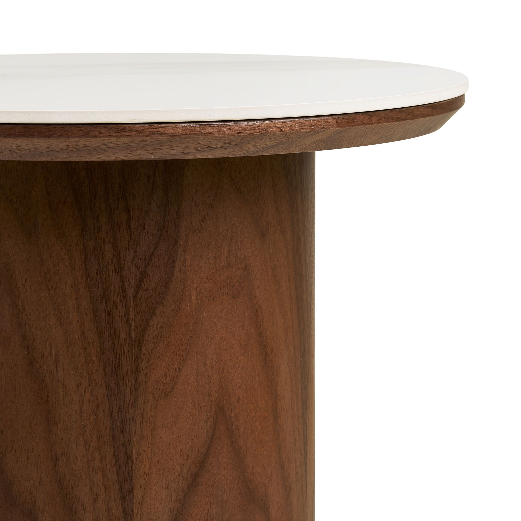 Noli bijzettafel keramisch top/ash veneer ø40x38 cm