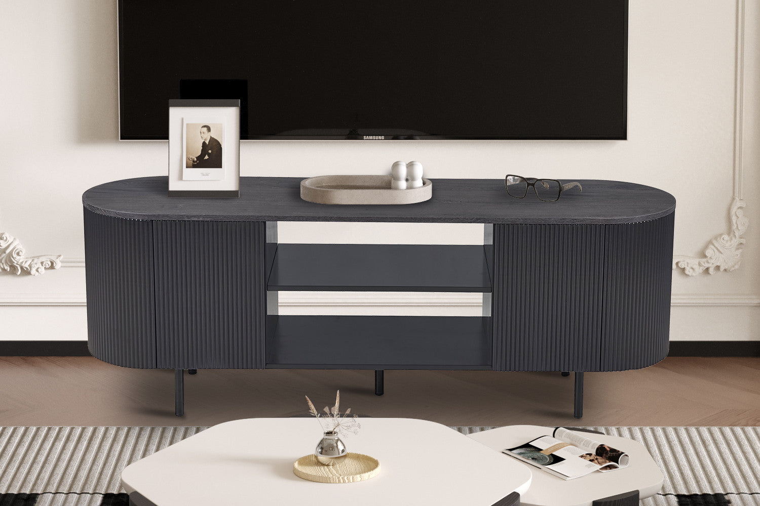 TV meubel 'Lagos' 160 cm Decor Donkerbruin