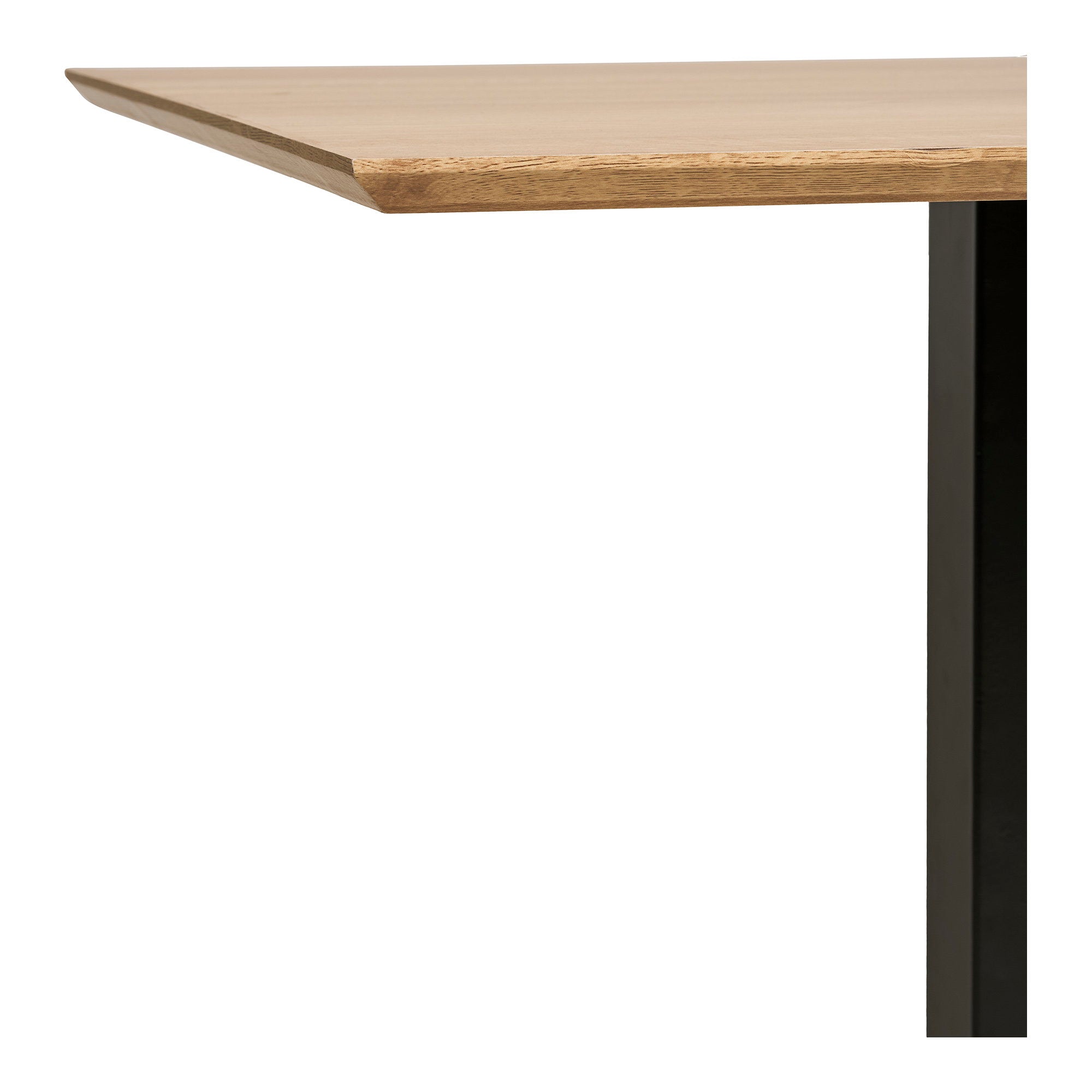 Fano bistro tafel - Melamine in natural, zwart metalen voet 70x70x75 cm