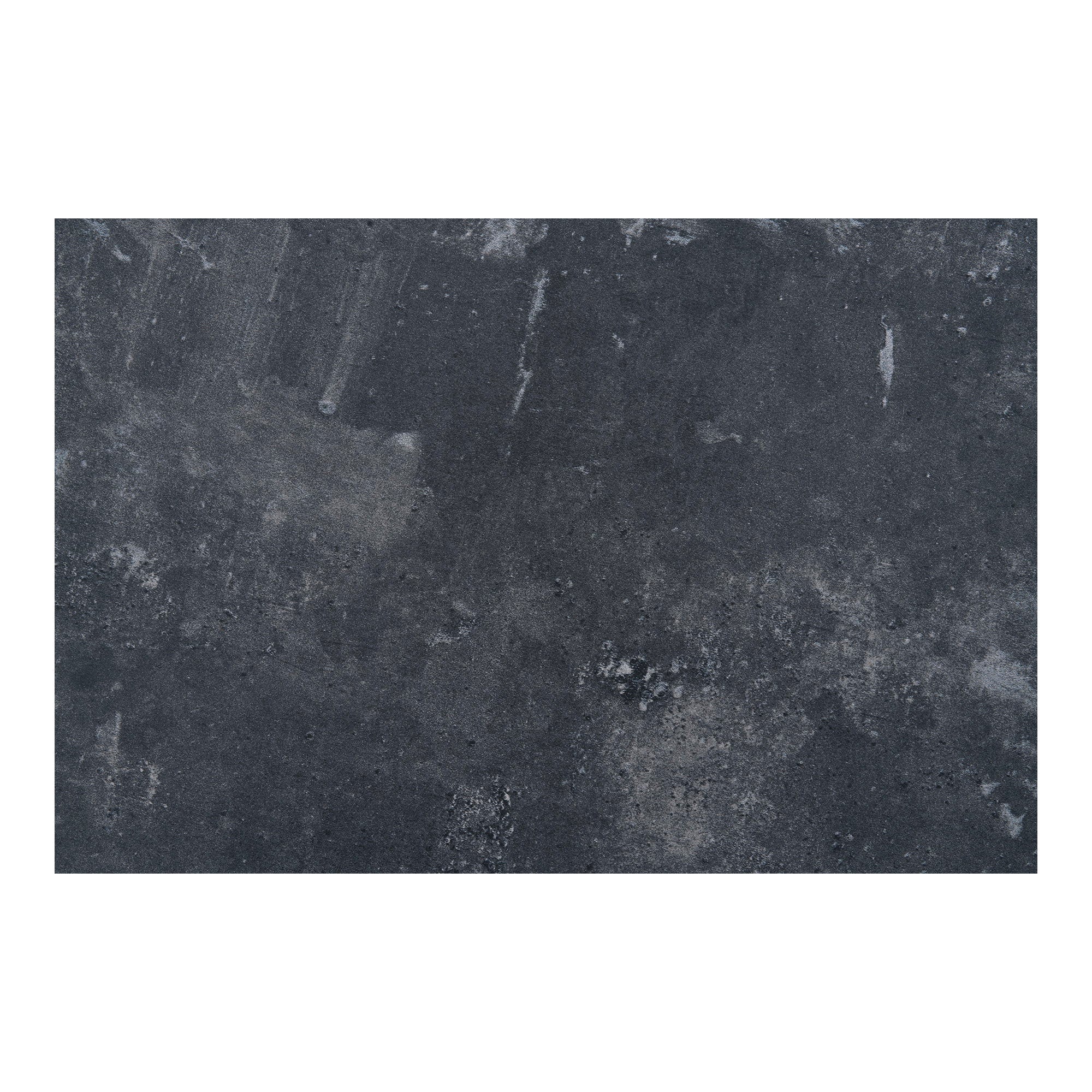 Fano bistro tafel - Melamine, donker stone-look, zwart metalen voet 70x70x75 cm