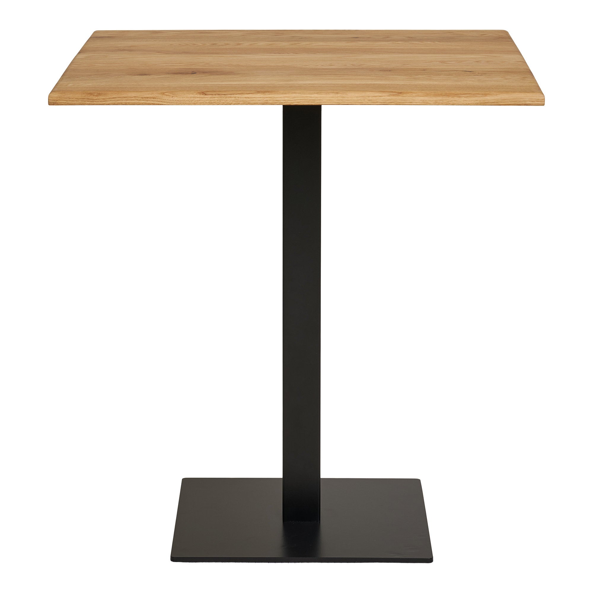 Lignano bistro tafel - Hout met zwart metalen voet 70x70x75 cm