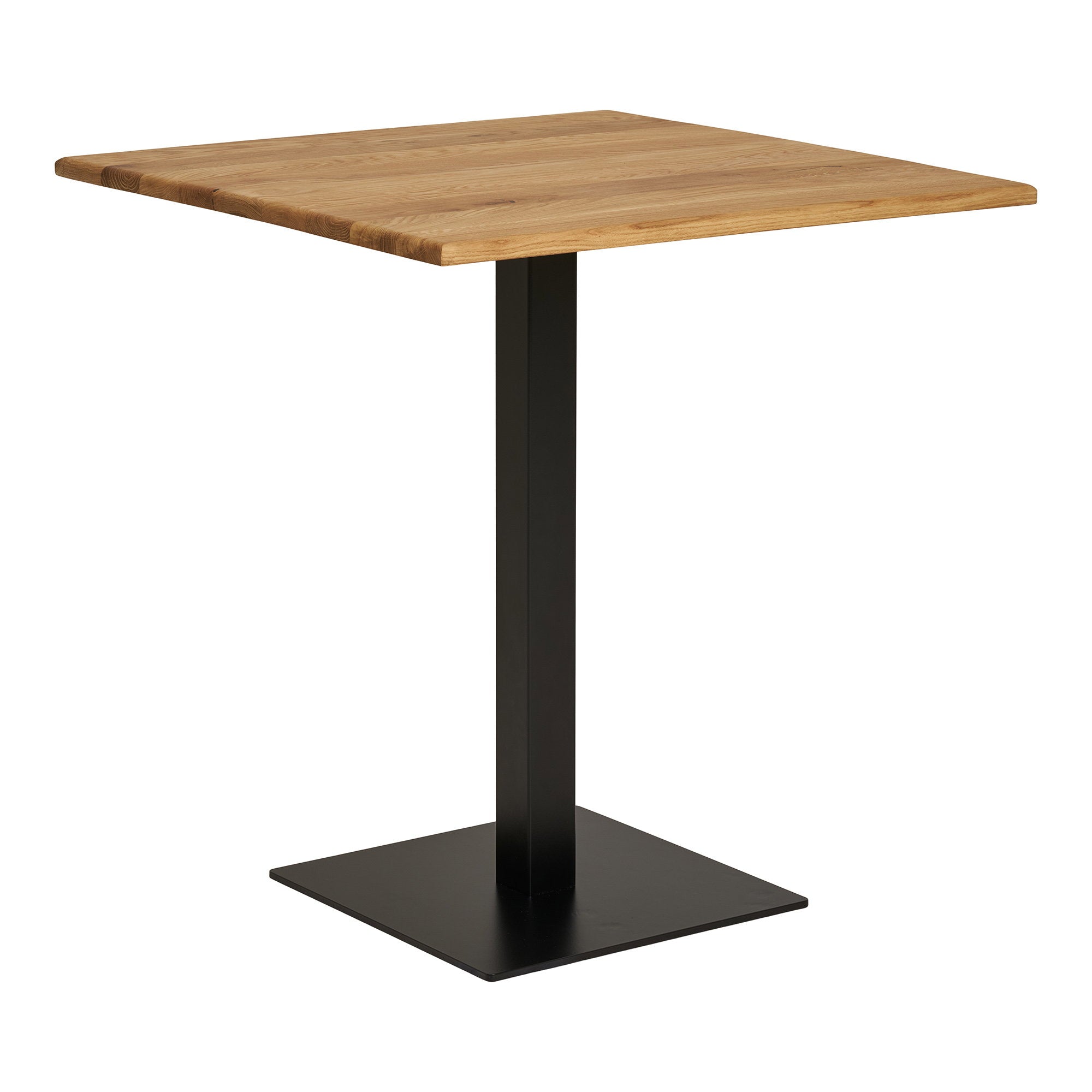Lignano bistro tafel - Hout met zwart metalen voet 70x70x75 cm