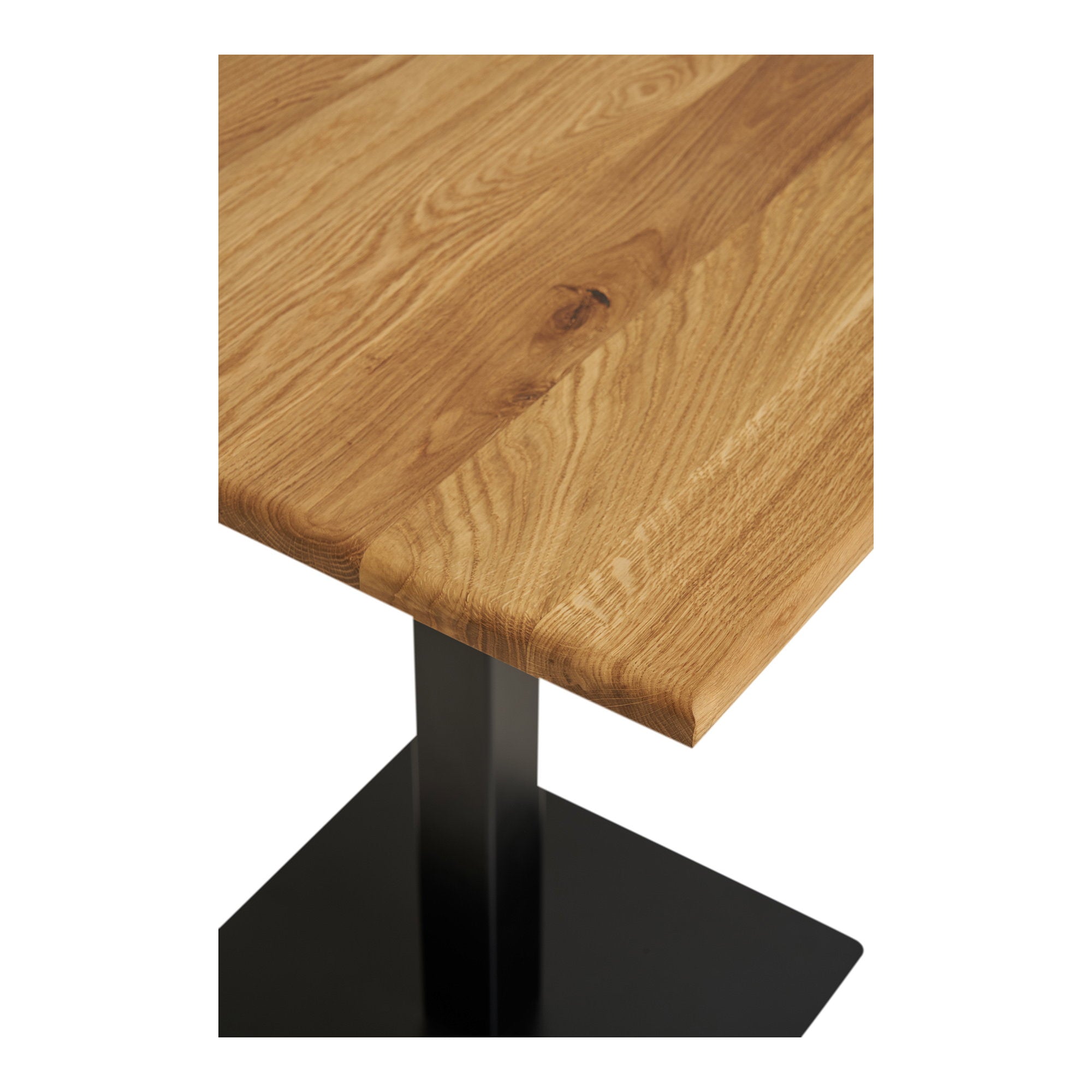 Lignano bistro tafel - Hout met zwart metalen voet 70x70x75 cm