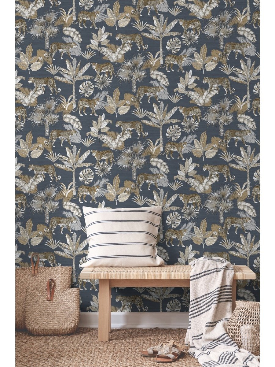 Behang Jungle Fever Leopard zwart/beige