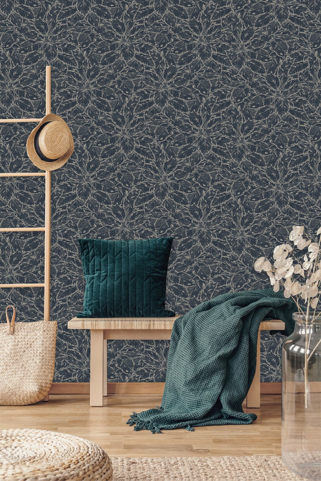 Behang Jungle Fever Lucera zwart/zilver