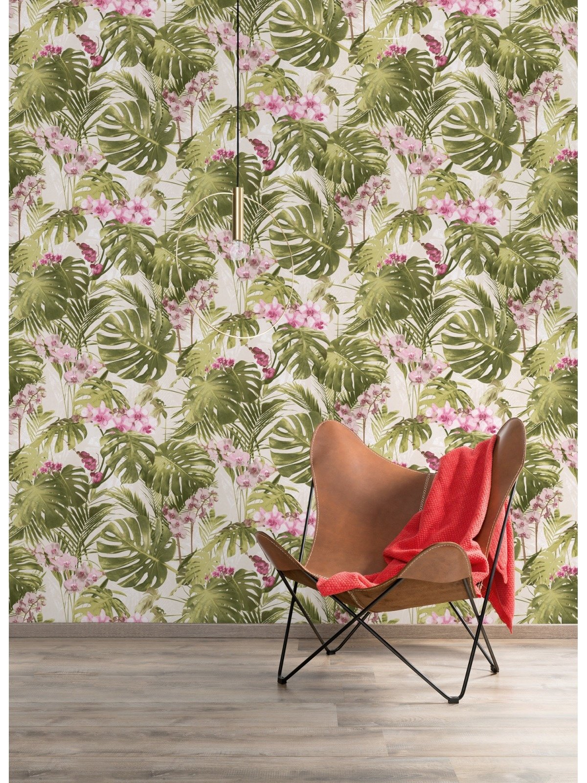 Behang Myriad Paradiso groen/roze