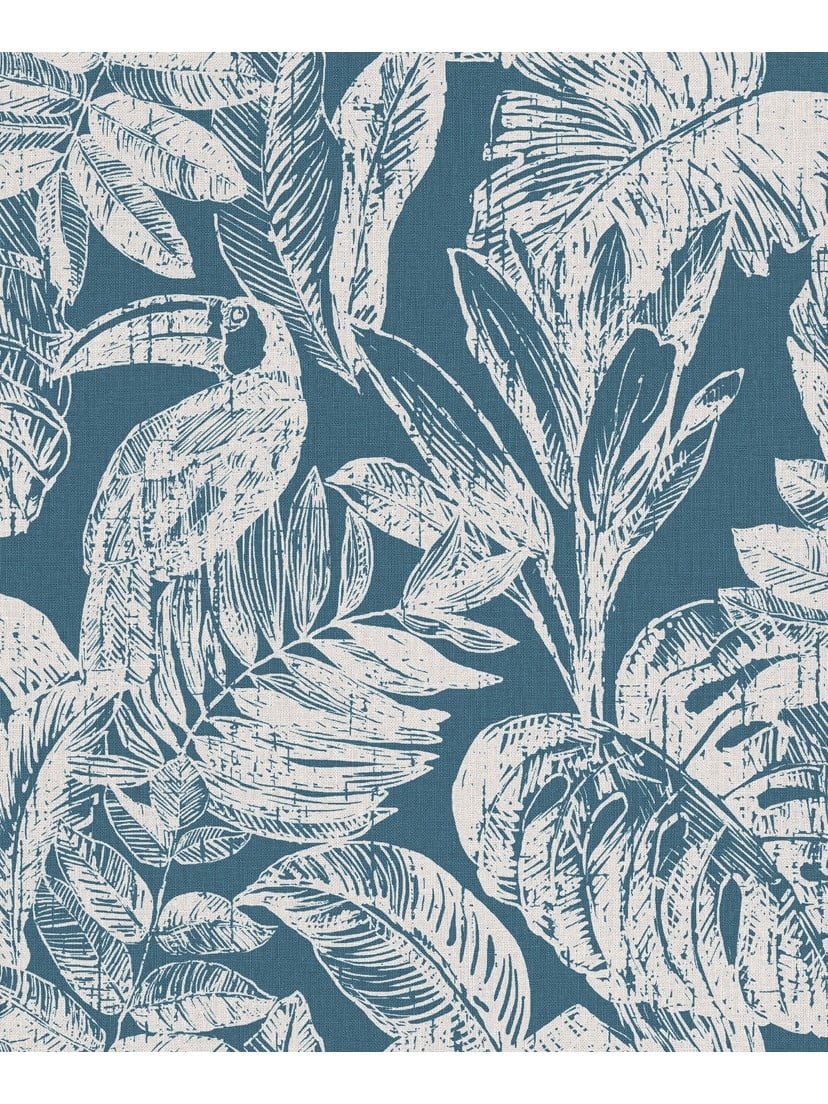 Behang Myriad Rebecca petrol/beige