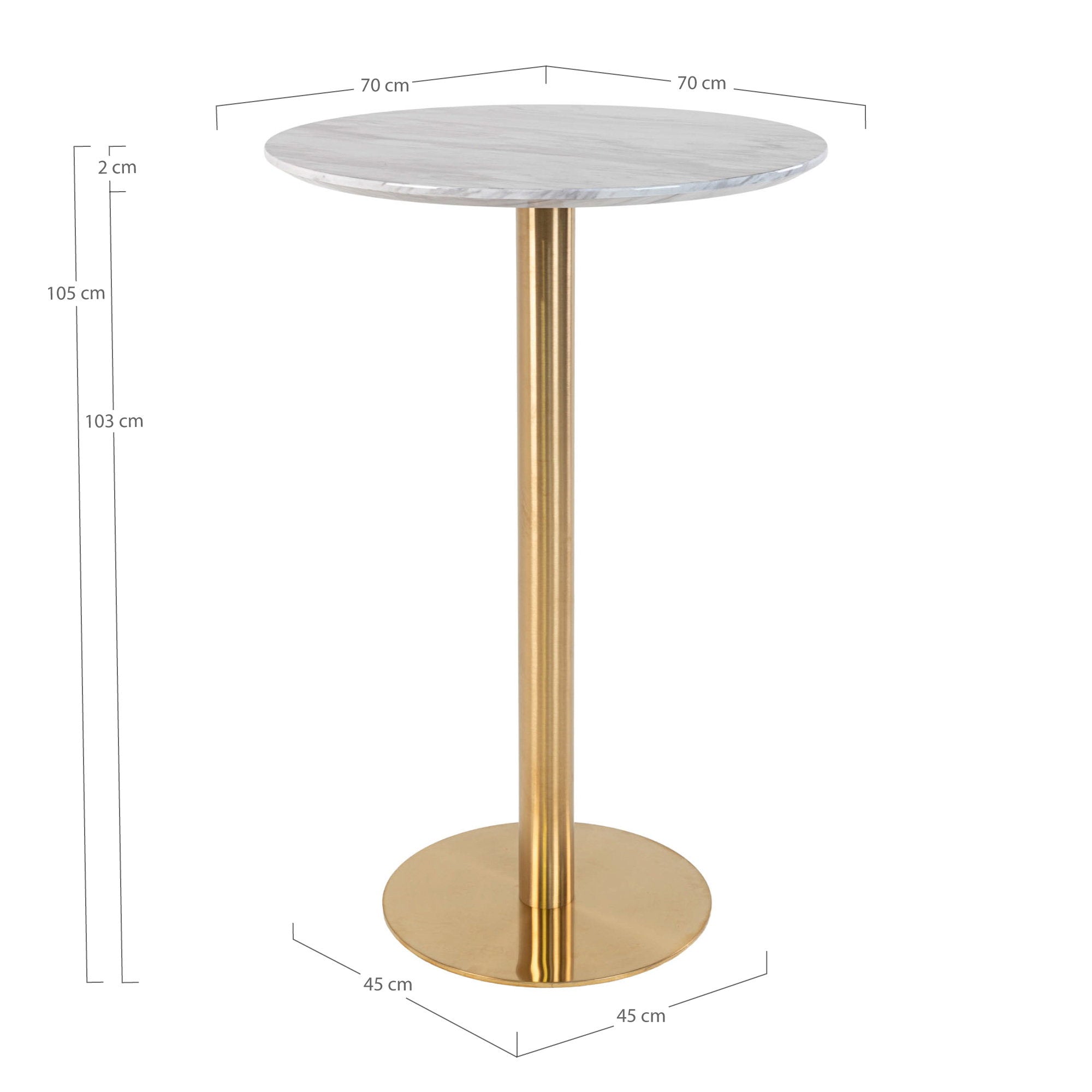 Bolzano Bartafel ø70x105 cm