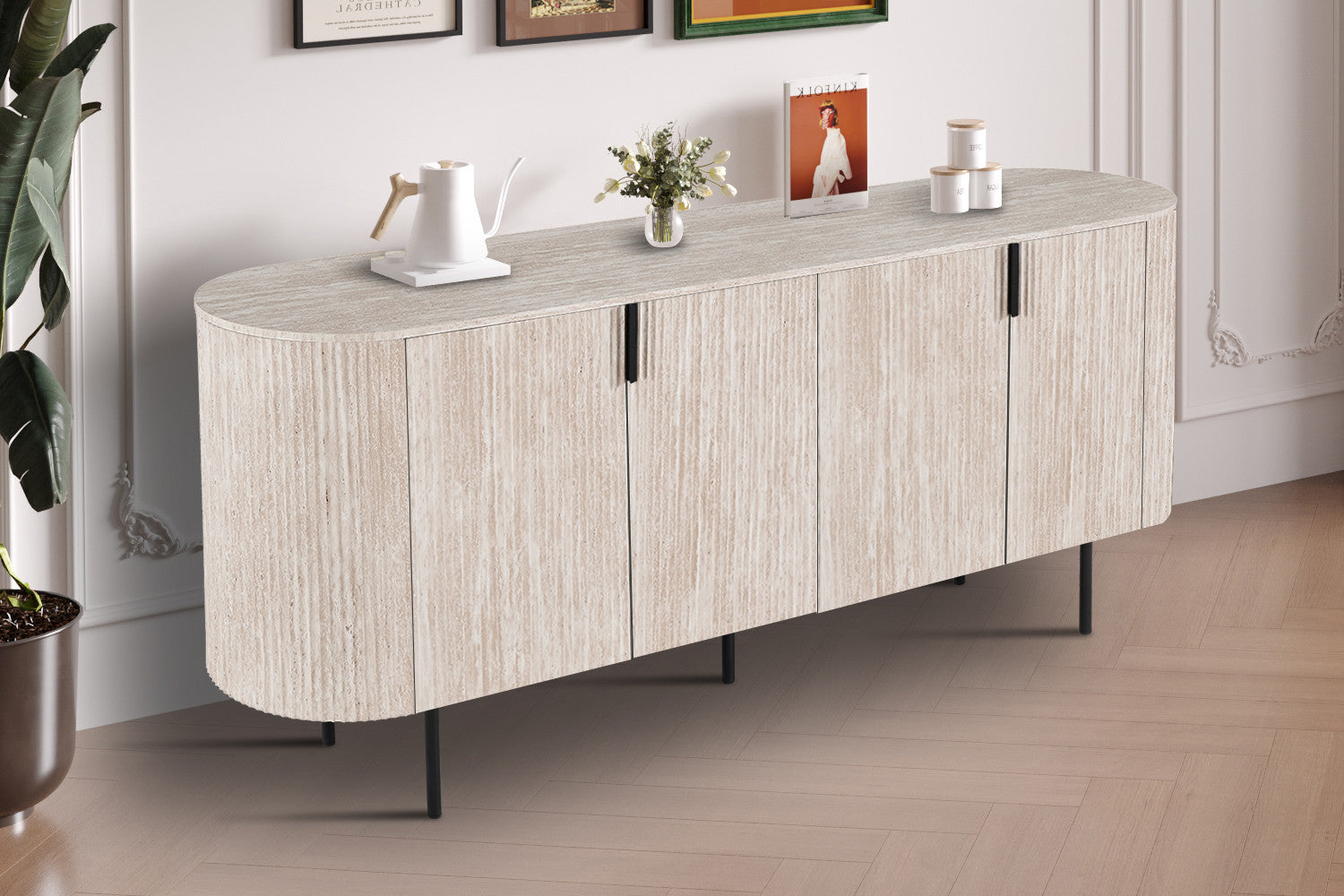 Dressoir 'Lagos' 200 cm Decor Travertin Beige