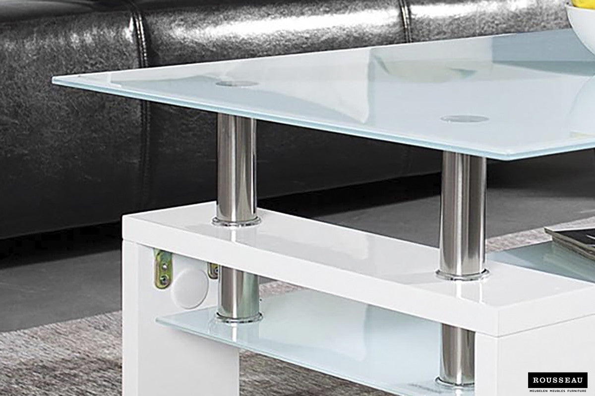 Salontafel 'Alana' Hoogglans wit