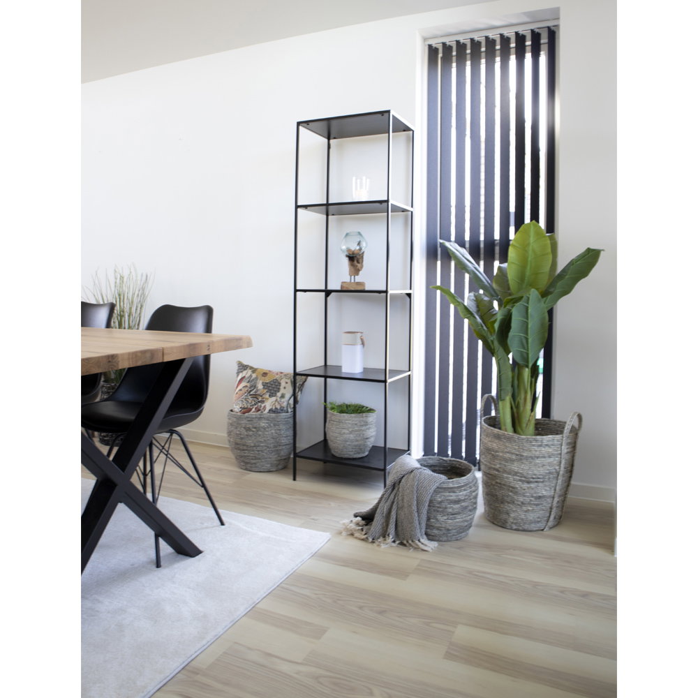 Vita wandplanken zwart 51x36x170 cm