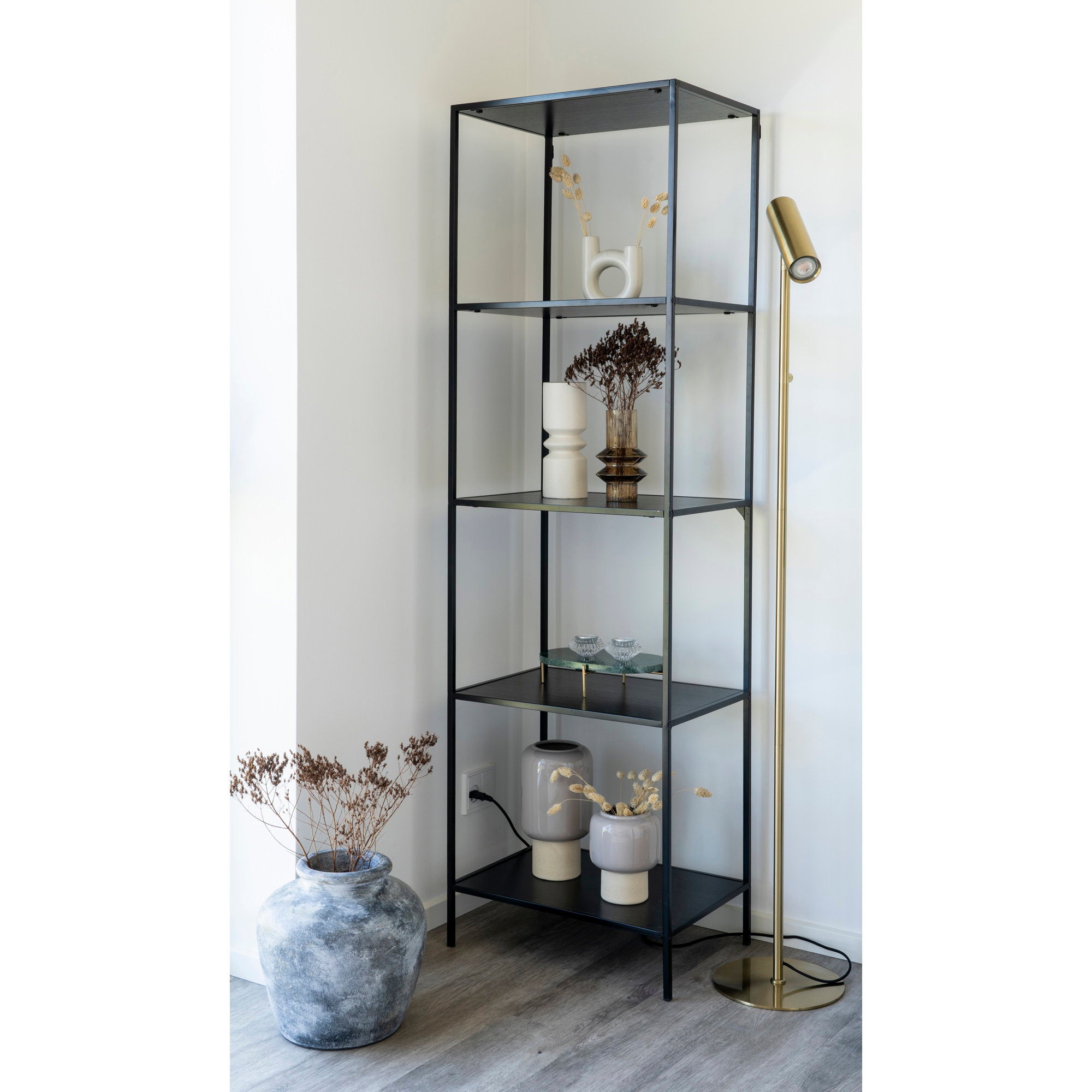 Vita wandplanken zwart 51x36x170 cm