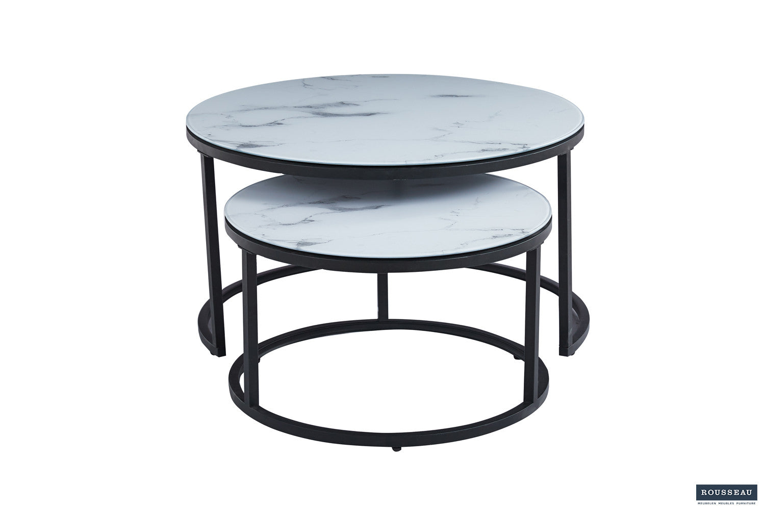 Salontafel 'Boston' Decor Glas Marmer Wit
