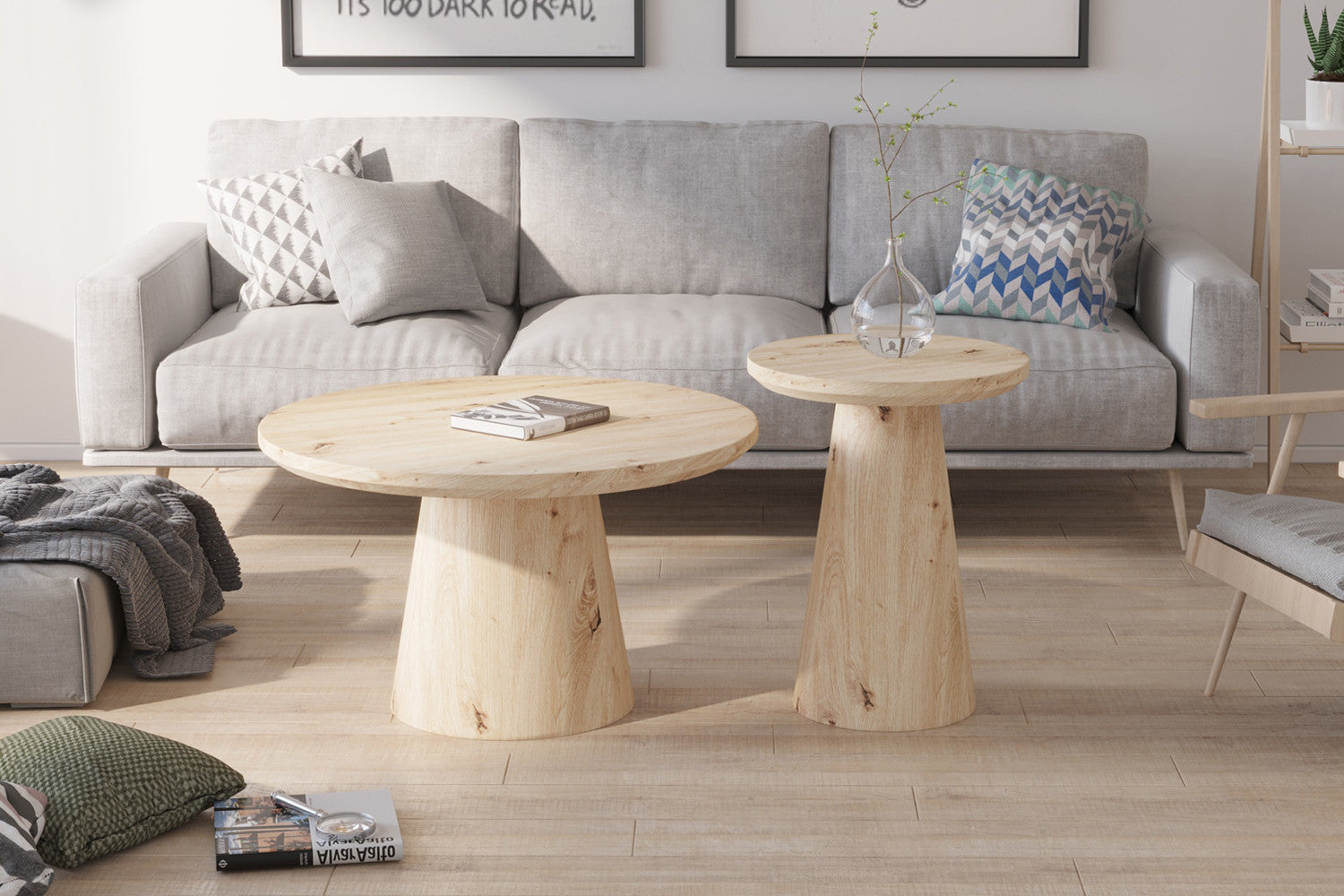 Salontafel Luka 80 cm Oude eik