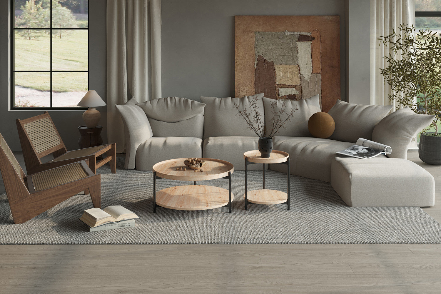 Salontafel Dalina 80 cm Oude eik