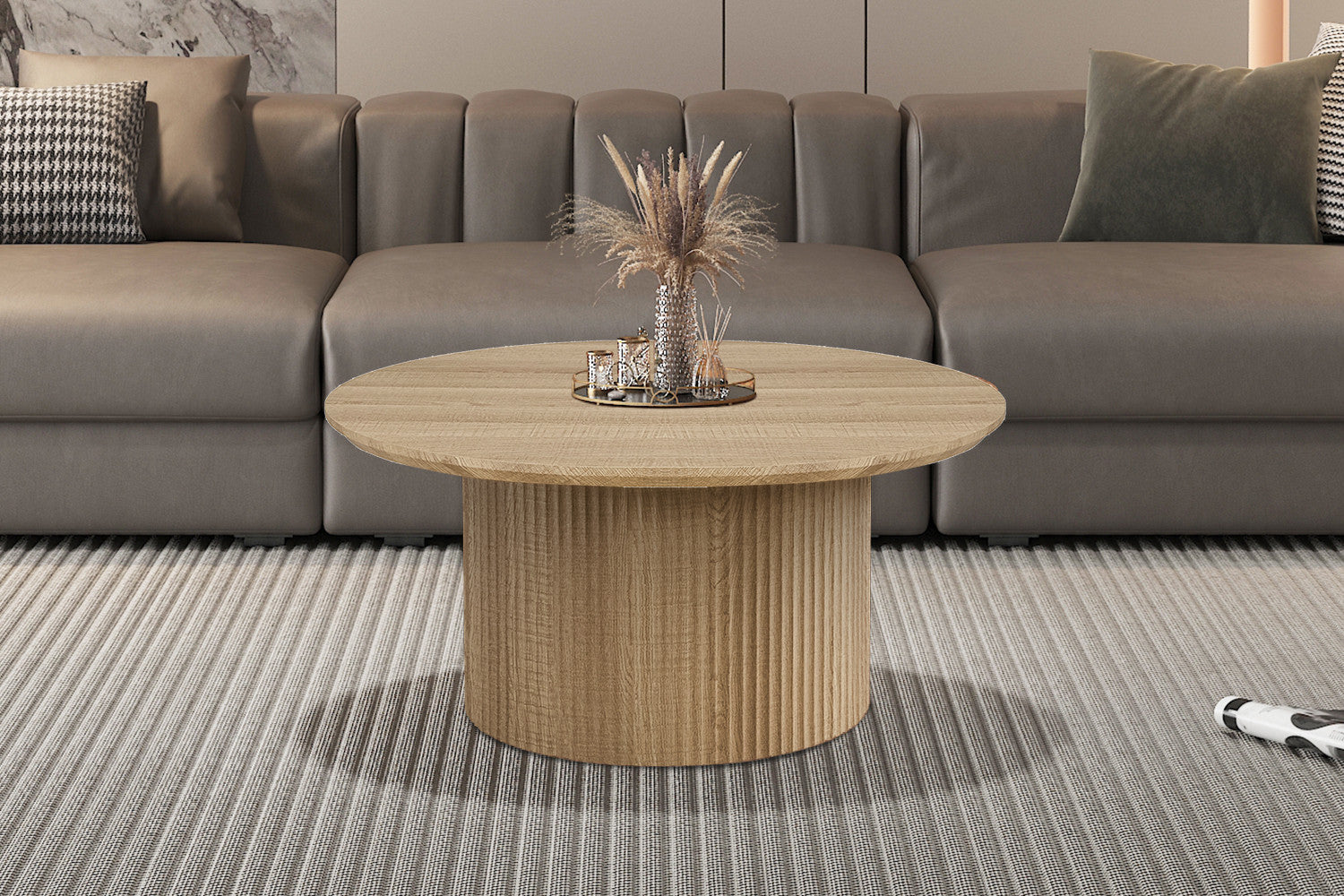 Salontafel 'Lagos' 80 cm Rond Decor Eik Naturel